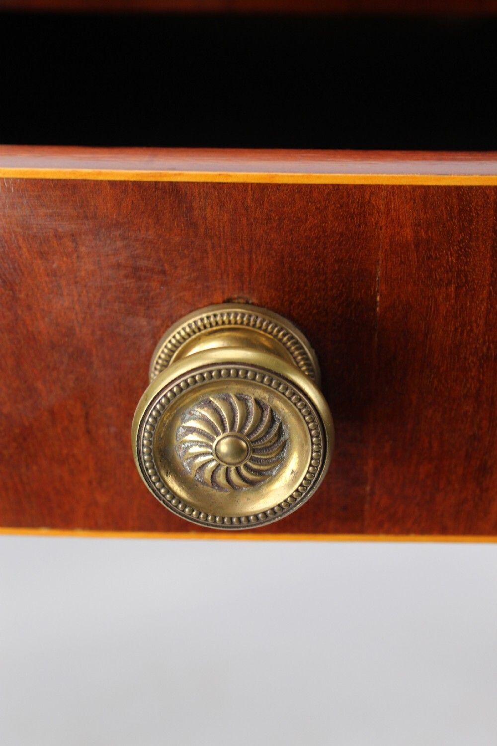 Antique Georgian Inlaid Mahogany Desk photo vintage