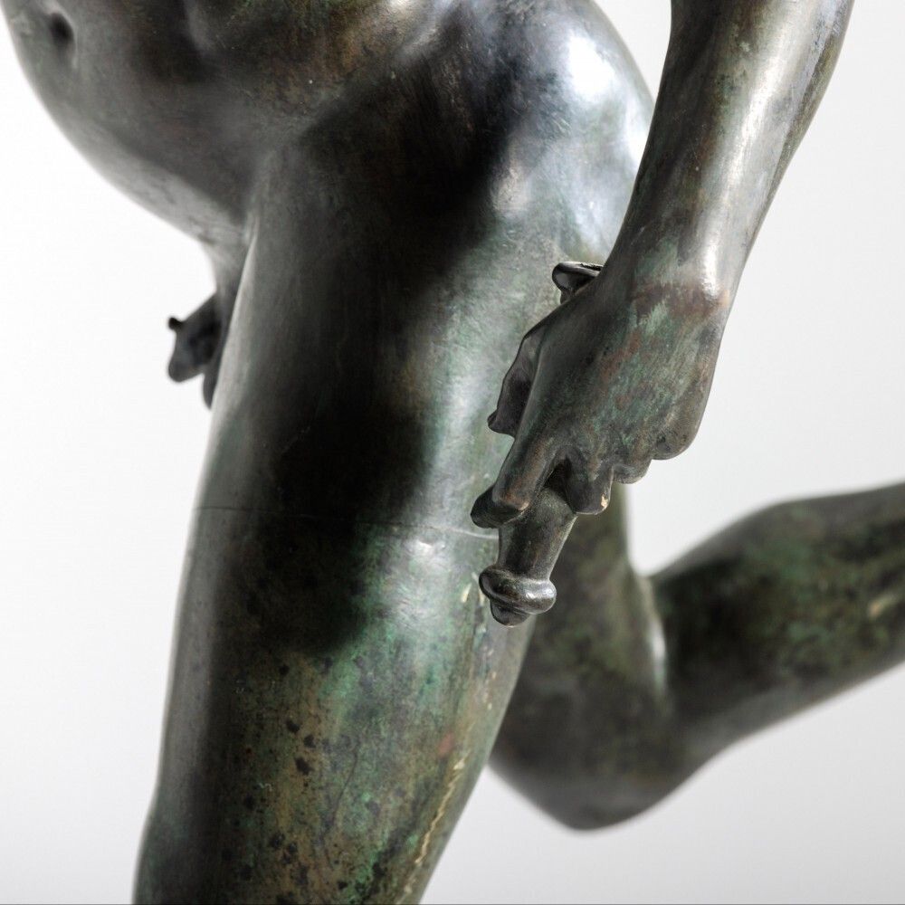 photo furniture After Giambologna   Large Grand Tour Bronze Of Mercury On Carved Stone Column