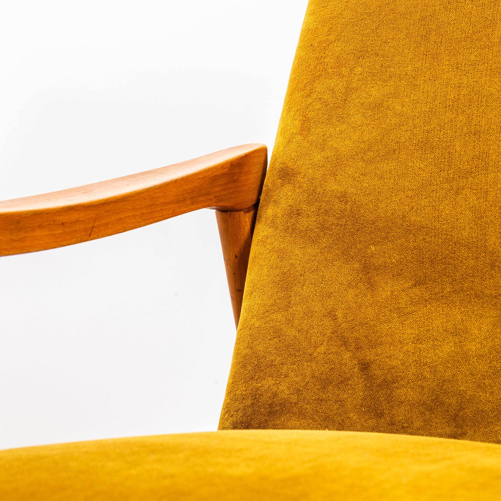 1950’s Jaroslav Smidek Original Re Upholstered Armchairs In Mustard photo Furniture