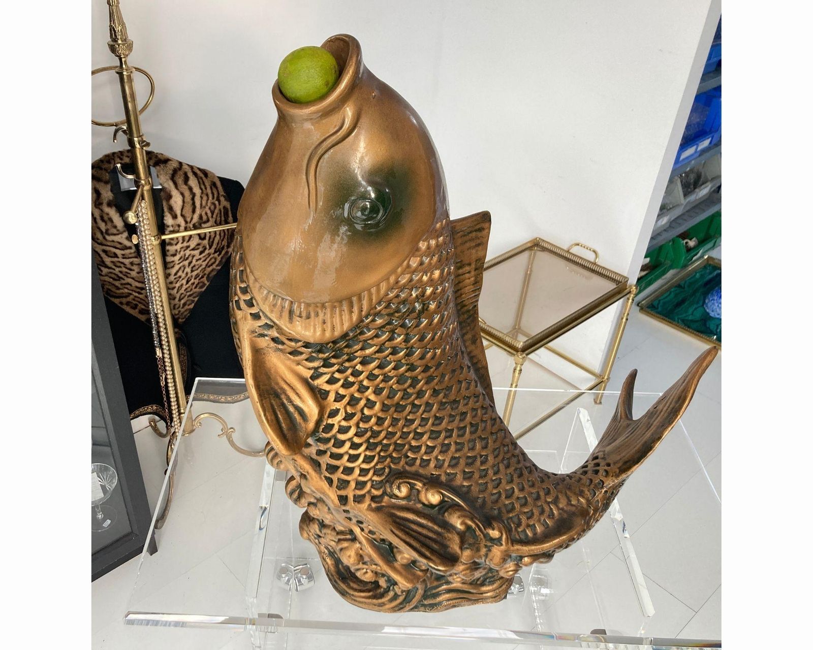 Koi Vissculptuur | Vintage Decoratief Object | Groot Interieurstuk photo buy