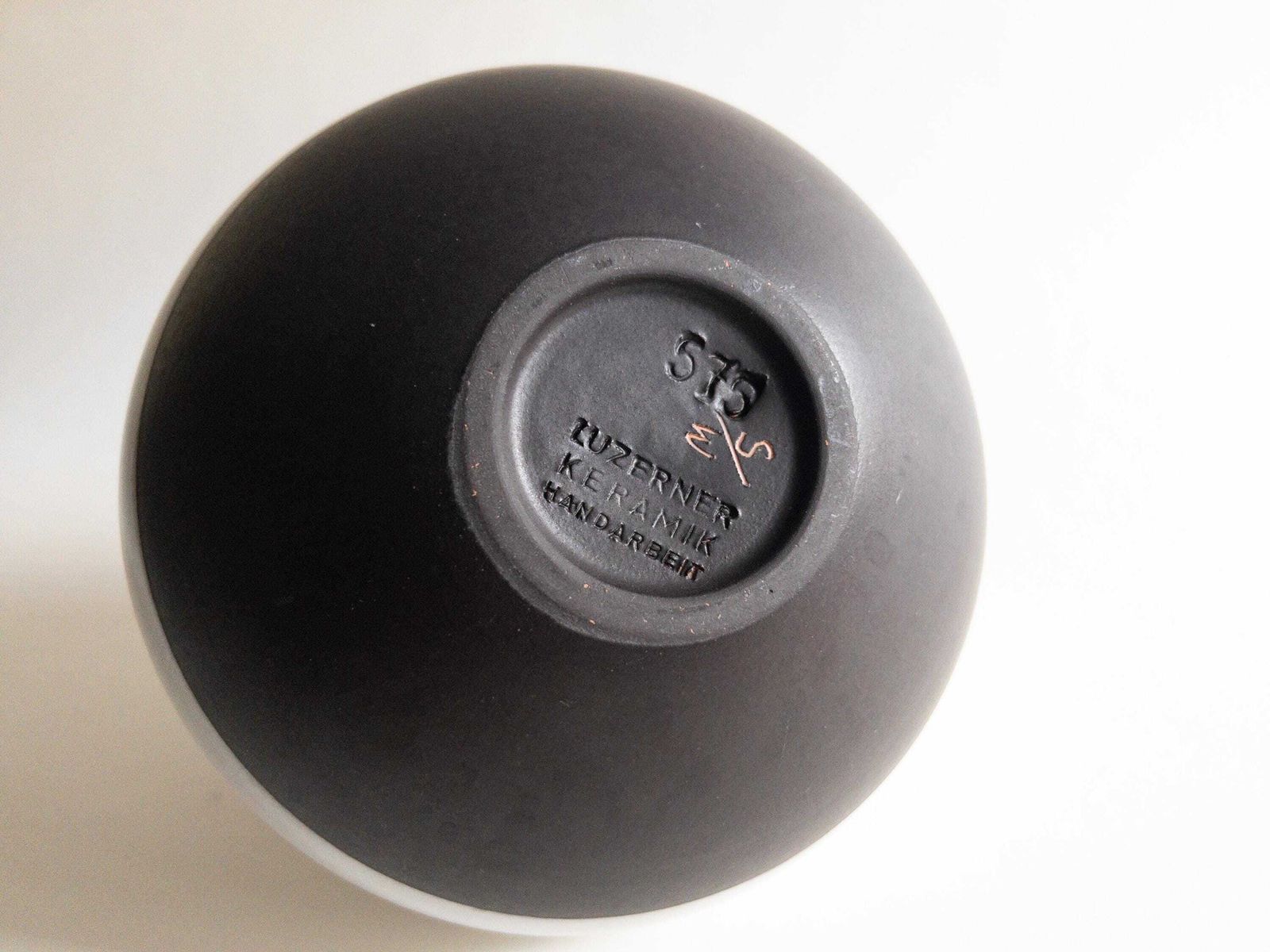 photo buy Swiss Studio Pottery Vase: Minimal White Ceramic With Handle