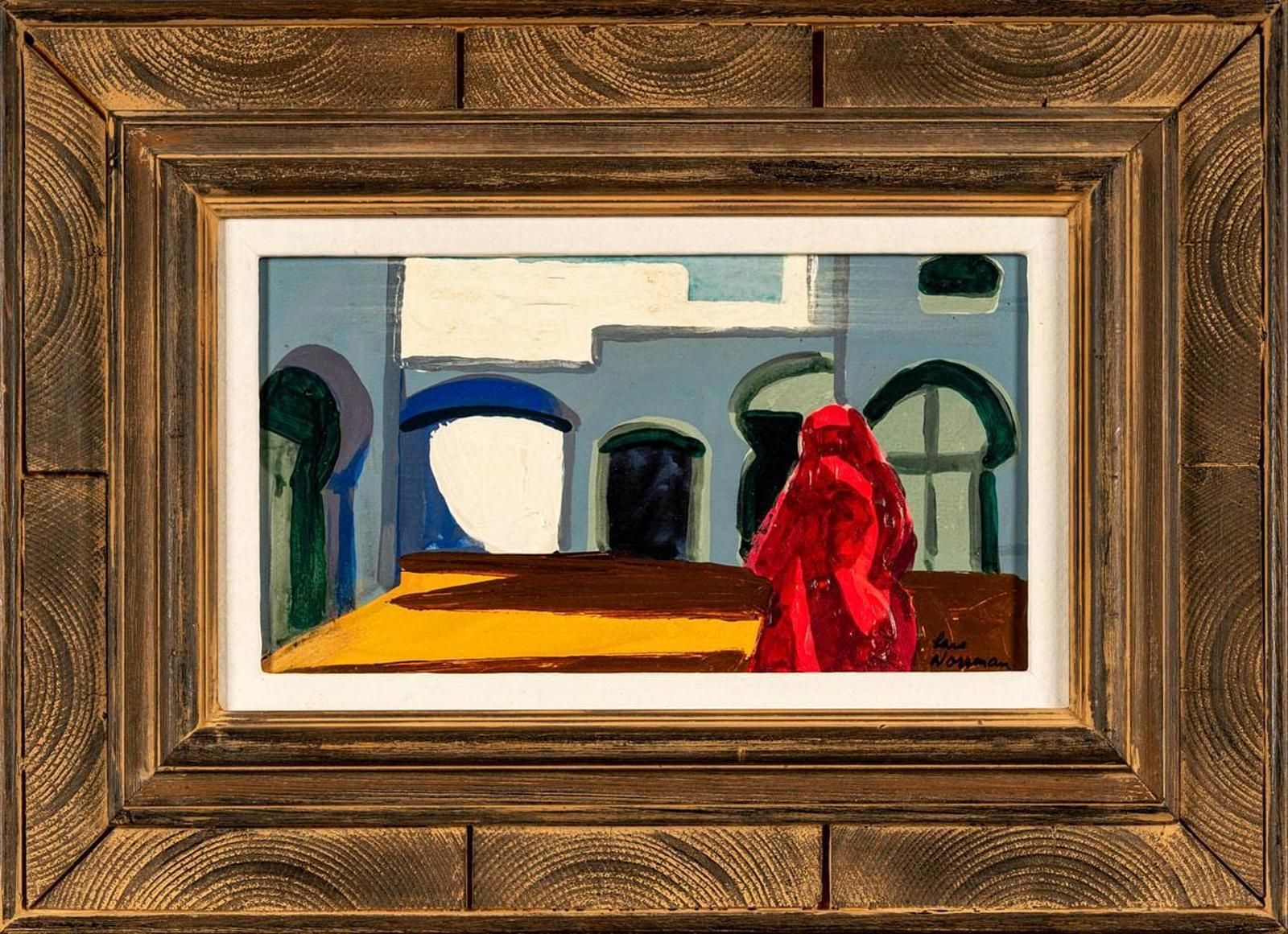 Original Mid Century Swedish Oil On Panel – “Southern Motif” By Lars Norrman  – Vintage & Framed – 44 × 32 Cm (17.3" × 12.6")