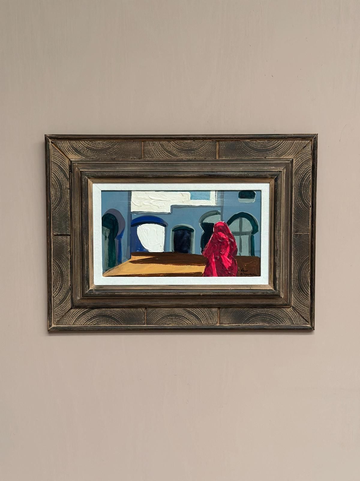 photo for sale Original Mid Century Swedish Oil On Panel – “Southern Motif” By Lars Norrman  – Vintage & Framed – 44 × 32 Cm (17.3" × 12.6")