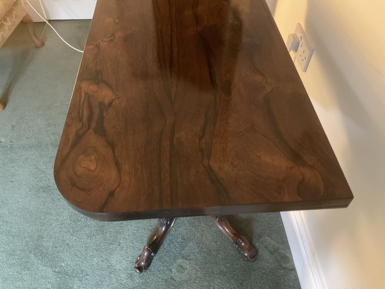 Antique Rosewood Tea Table Very Original Circa 1830 . photo furniture