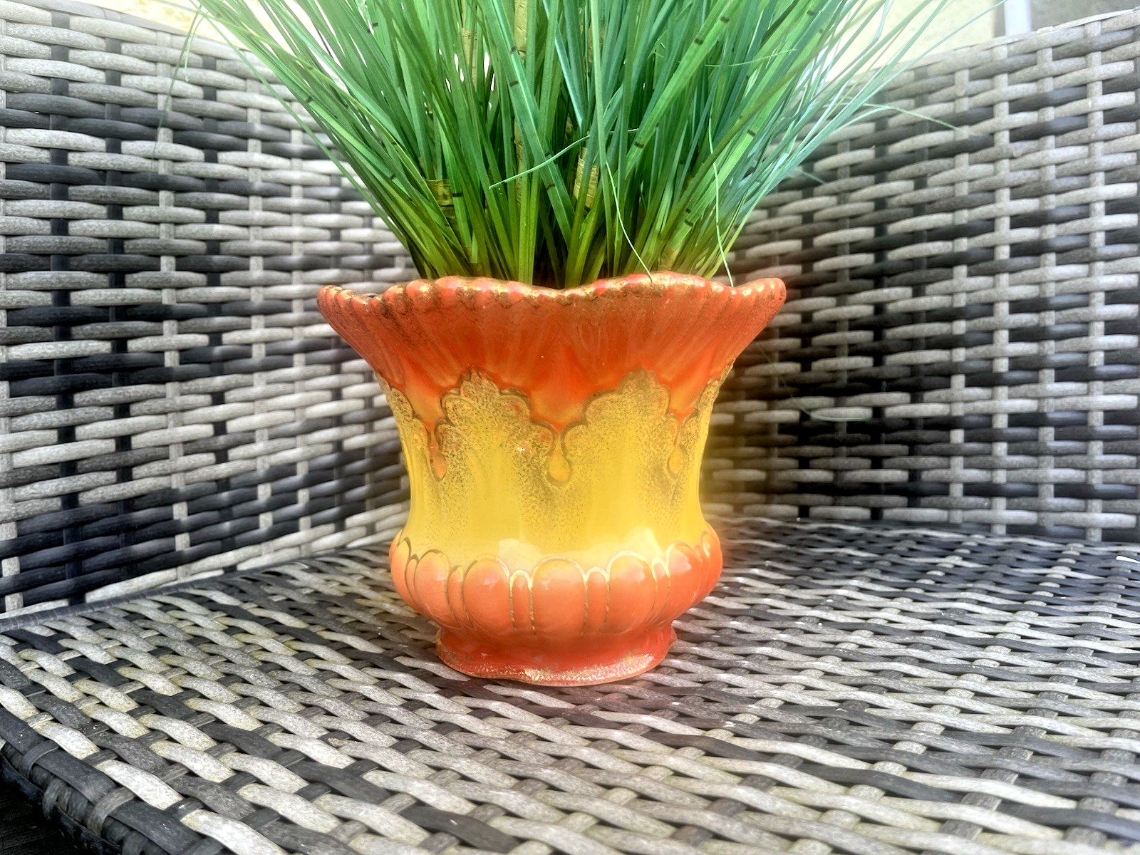 Antique Victorian English Rococo Revival Scalloped Planter Plant Pot Jardiniere photo for sale