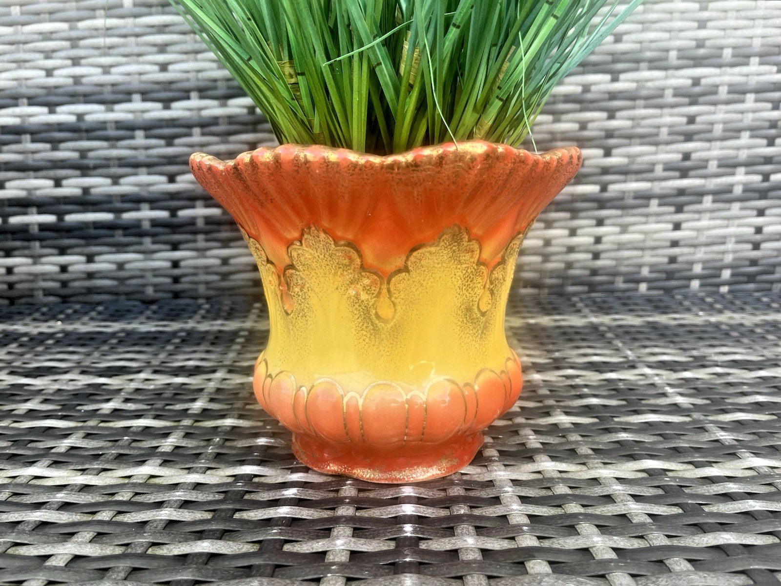 Antique Victorian English Rococo Revival Scalloped Planter Plant Pot Jardiniere photo Garden Decor
