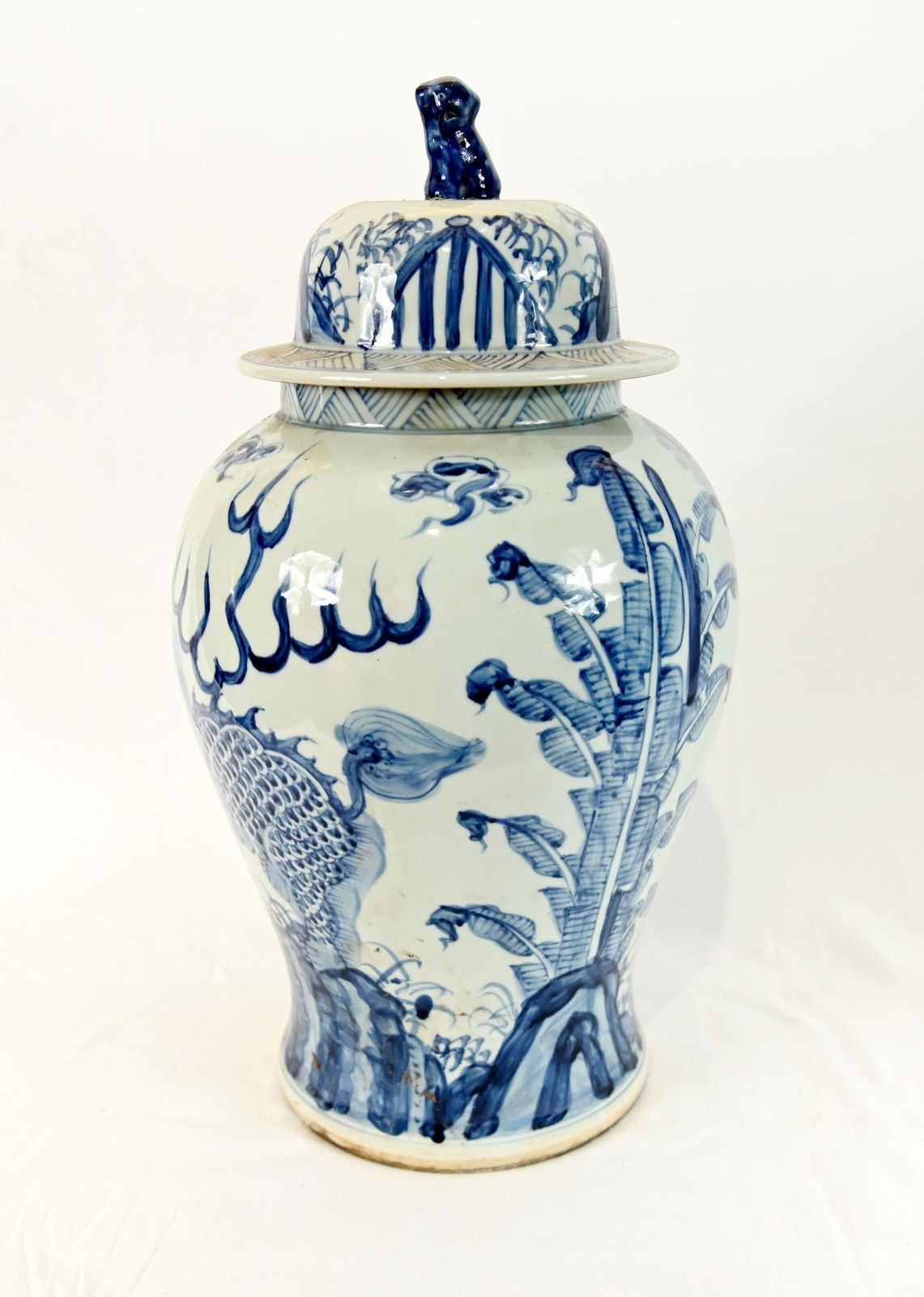 Chinese Ginger Jars Blue And White Porcelain Urns Nanking Vases photo for sale