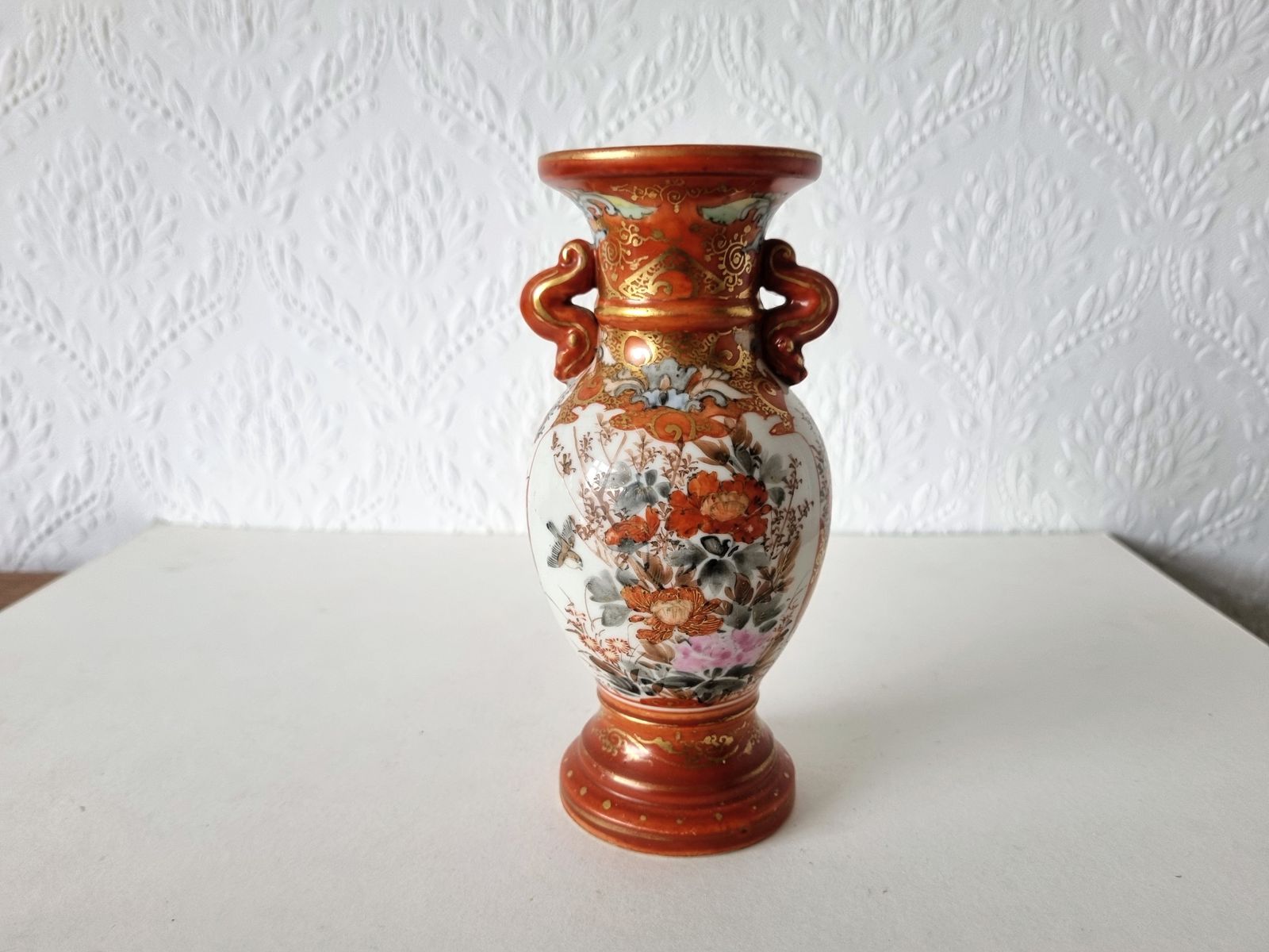 Japanese Kutani Porcelain Vase photo furniture