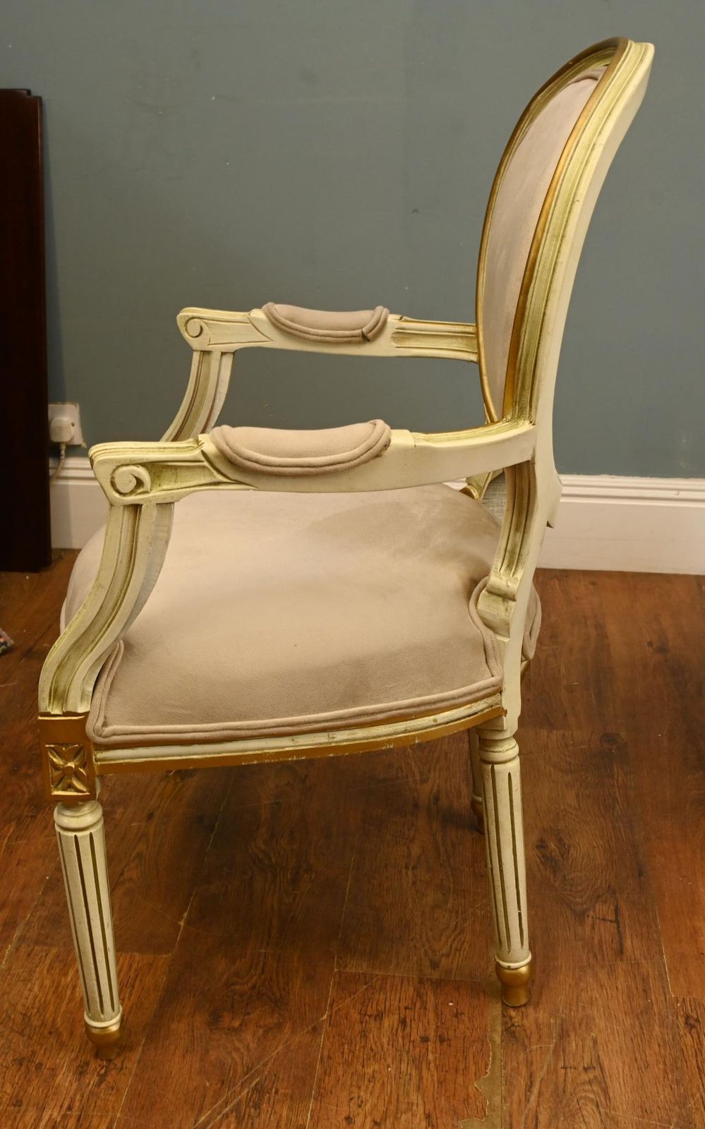 Set 14 French Louis XVI Dining Chairs Painted photo 4250.0