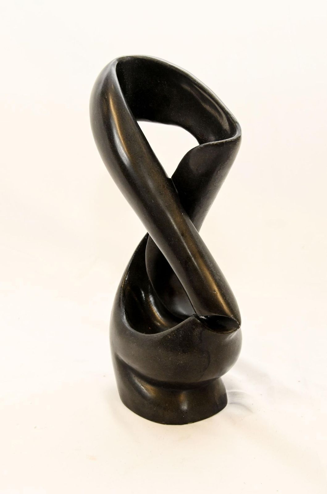 Black Marble Abstract Art Sculpture Modernist Carved Figurine photo furniture