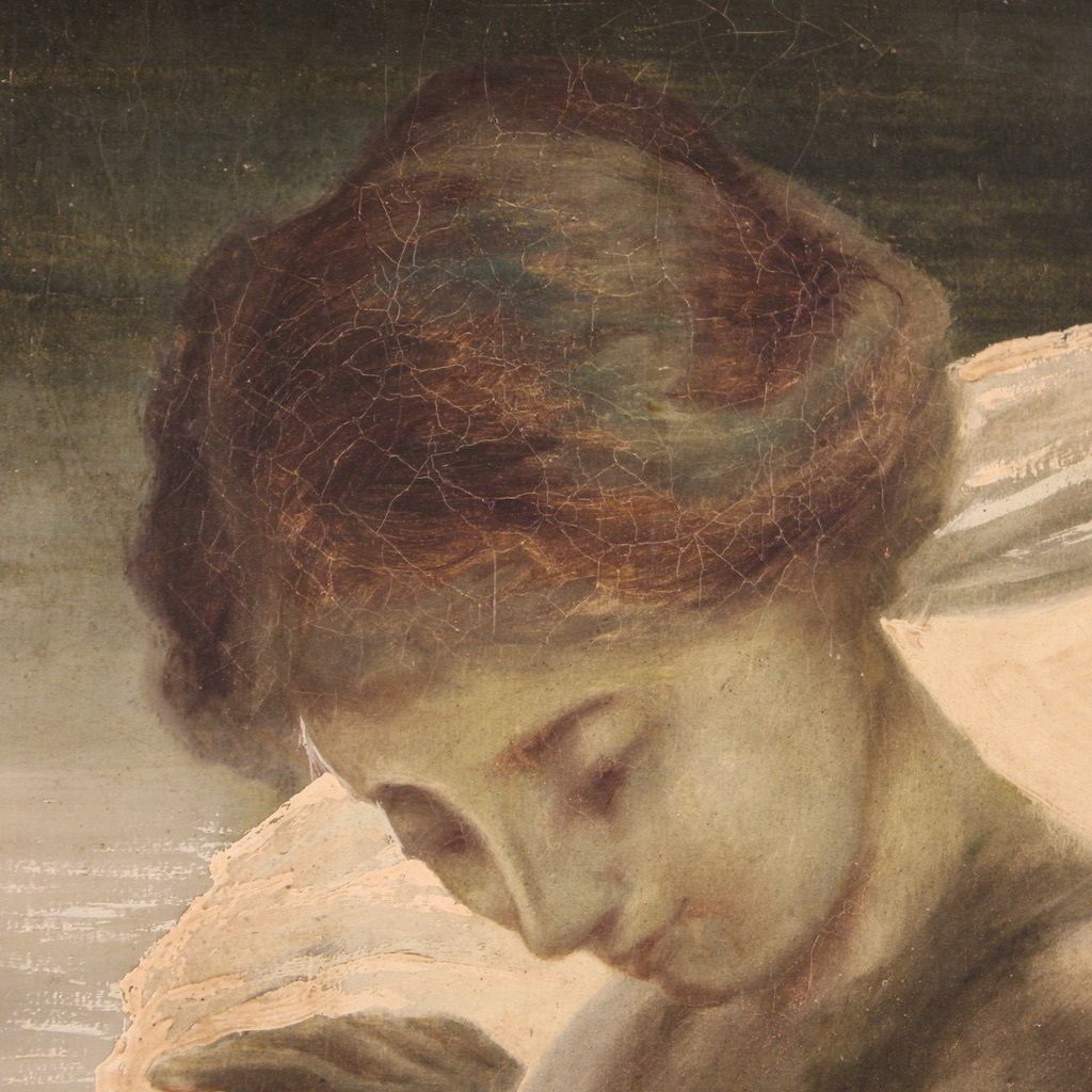 Nude Painting Of A Young Woman From The First Half Of The 20th Century photo furniture