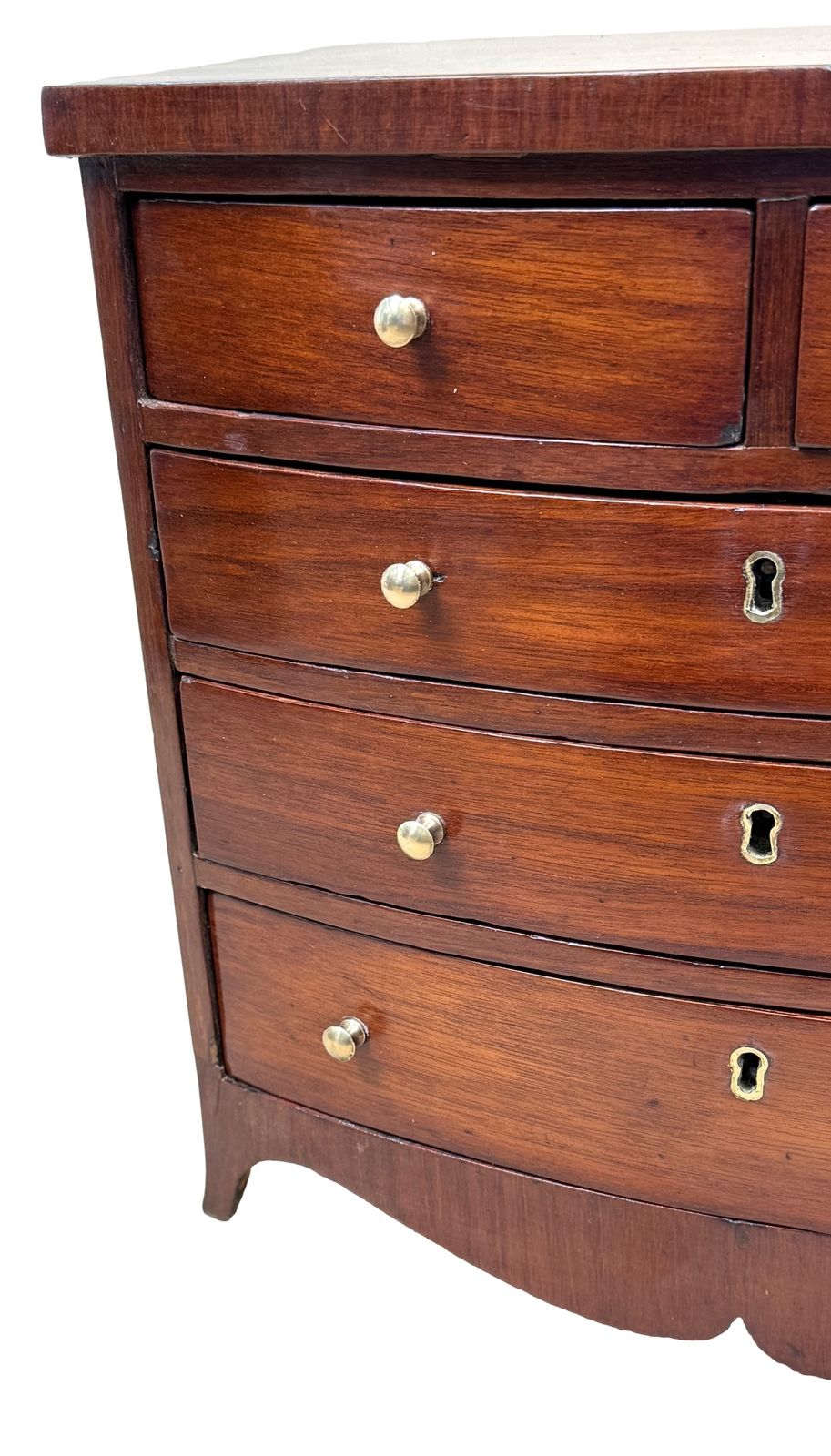 19th Century Victorian Miniature Bowfront Chest (England, Circa 1860) photo furniture