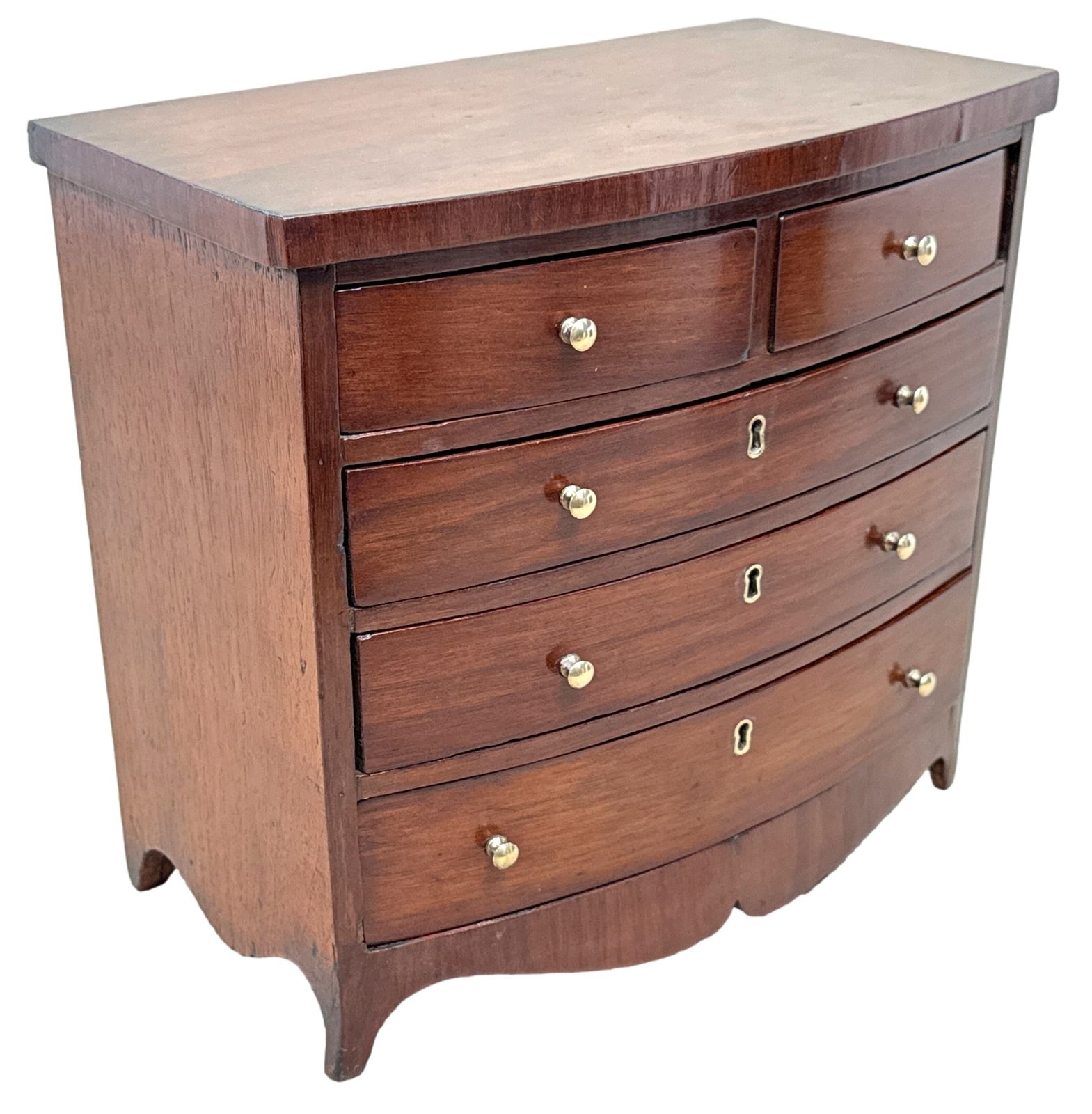 photo for sale 19th Century Victorian Miniature Bowfront Chest (England, Circa 1860)