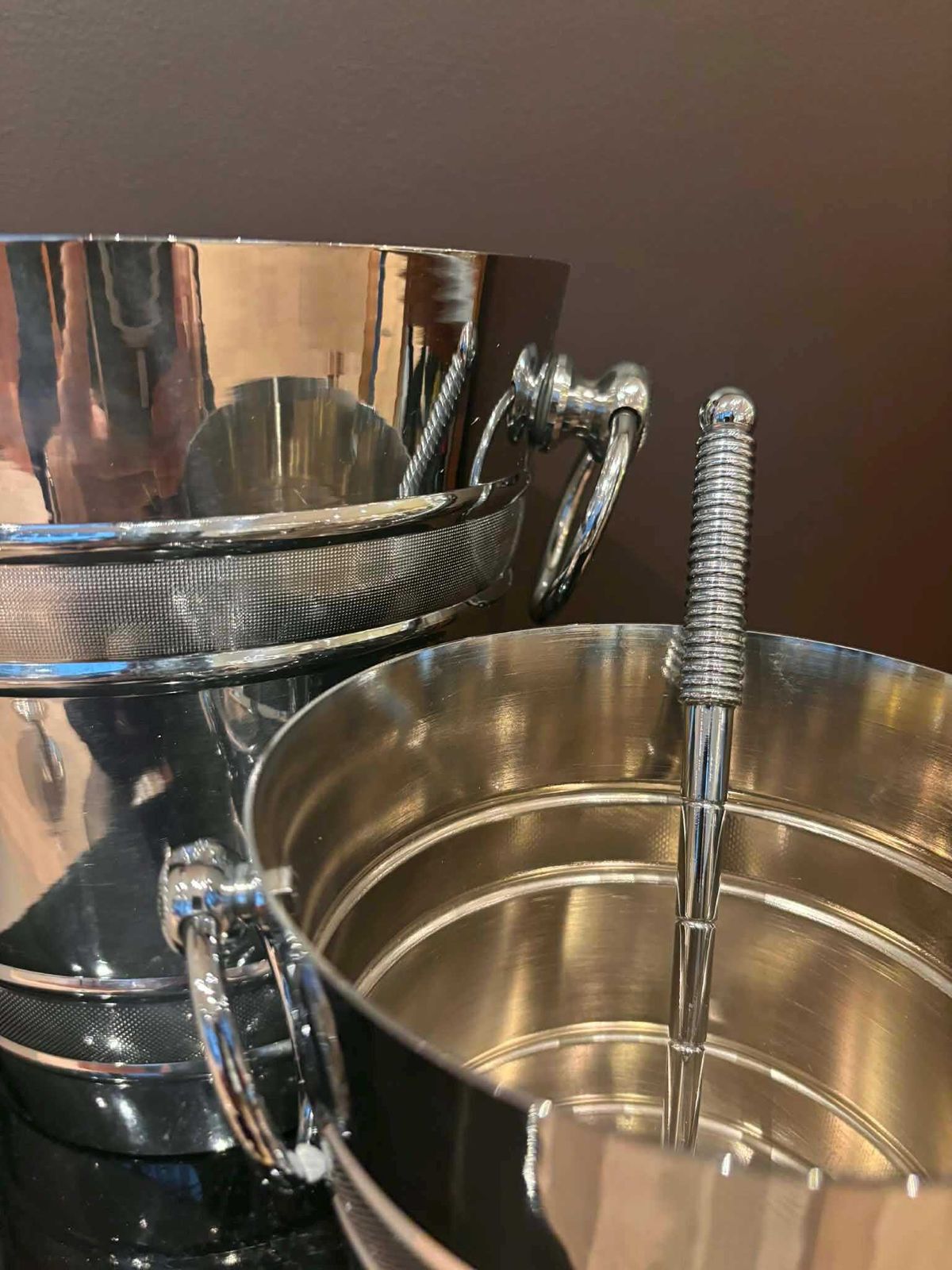 photo buy Letang Remy Champagne Bucket & Ice Bucket Set: Frans Roestvrijstalen Barware