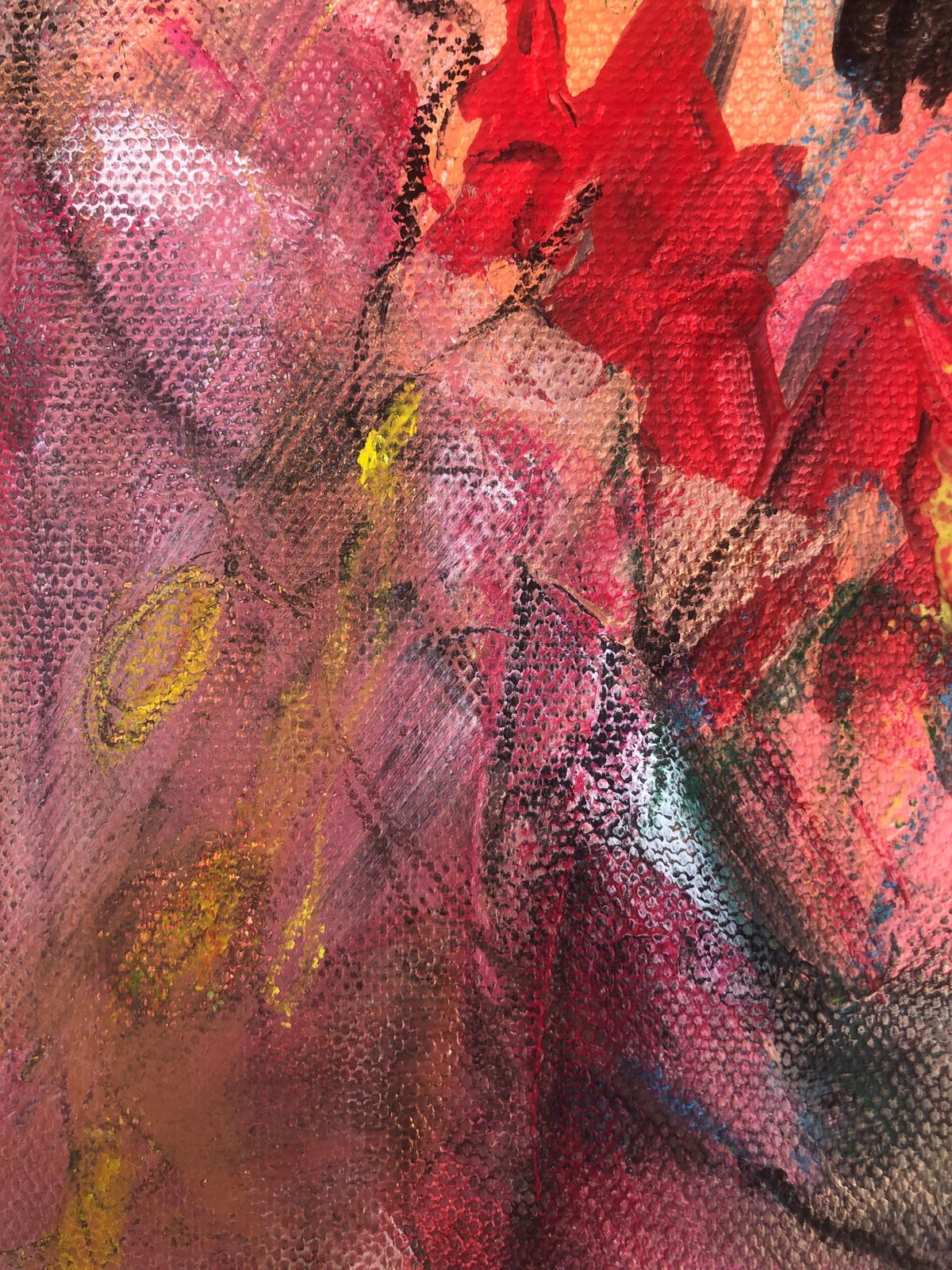 Nerea Chaos Round Neo Expressionist Abstract Skull Painting Contemporary Spanish Oil On Canvas Tondo Format 2022 photo buy