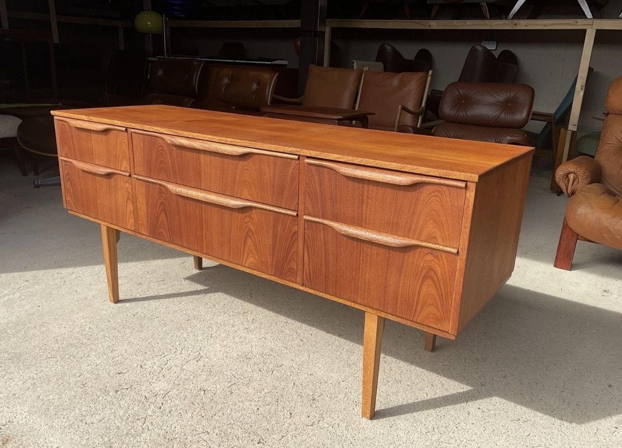 Mid Century Teak Sideboard With Drawers By Frank Guille For Austinsuite 1960s photo furniture