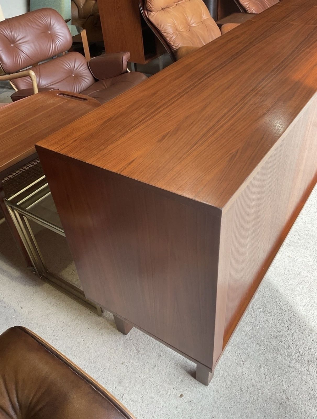 Mid Century Danish Teak Tambour Sideboard By Danflex Systems 1970s photo Furniture
