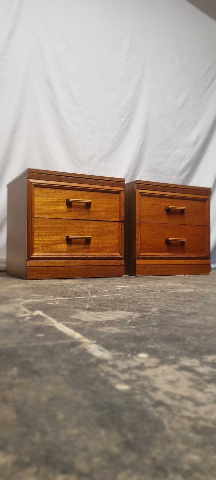 Pair Of Mid Century Bedside Cabinets/Chest Of Drawers.