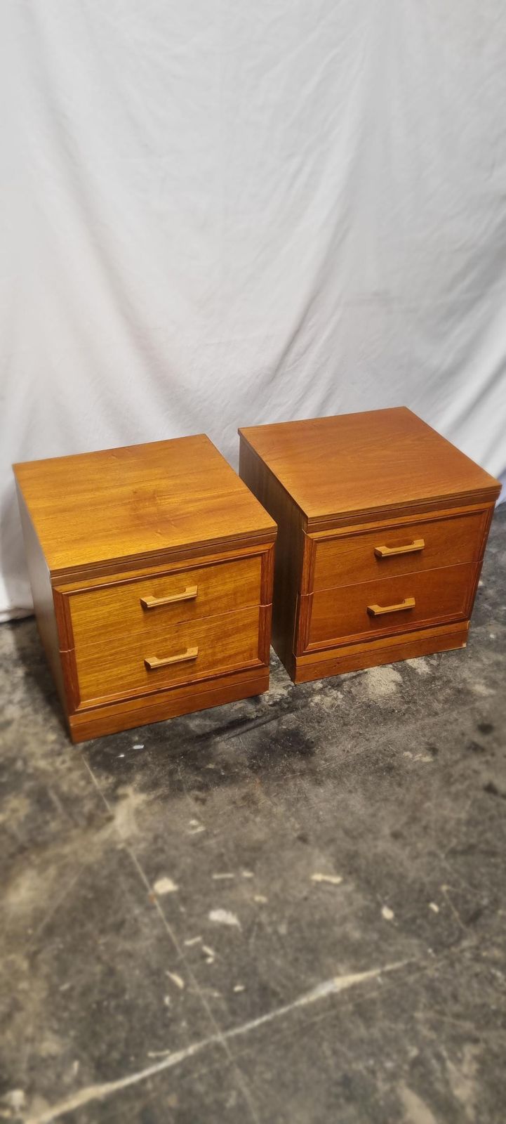 Furniture Pair Of Mid Century Bedside Cabinets/Chest Of Drawers. photo