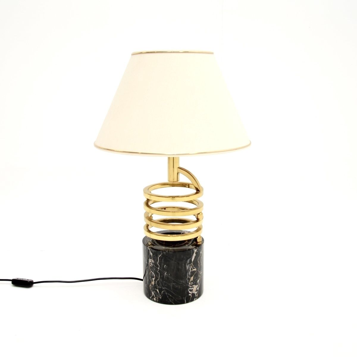 Vintage Italian Marble And Brass Table Lamp By Banci Firenze photo furniture