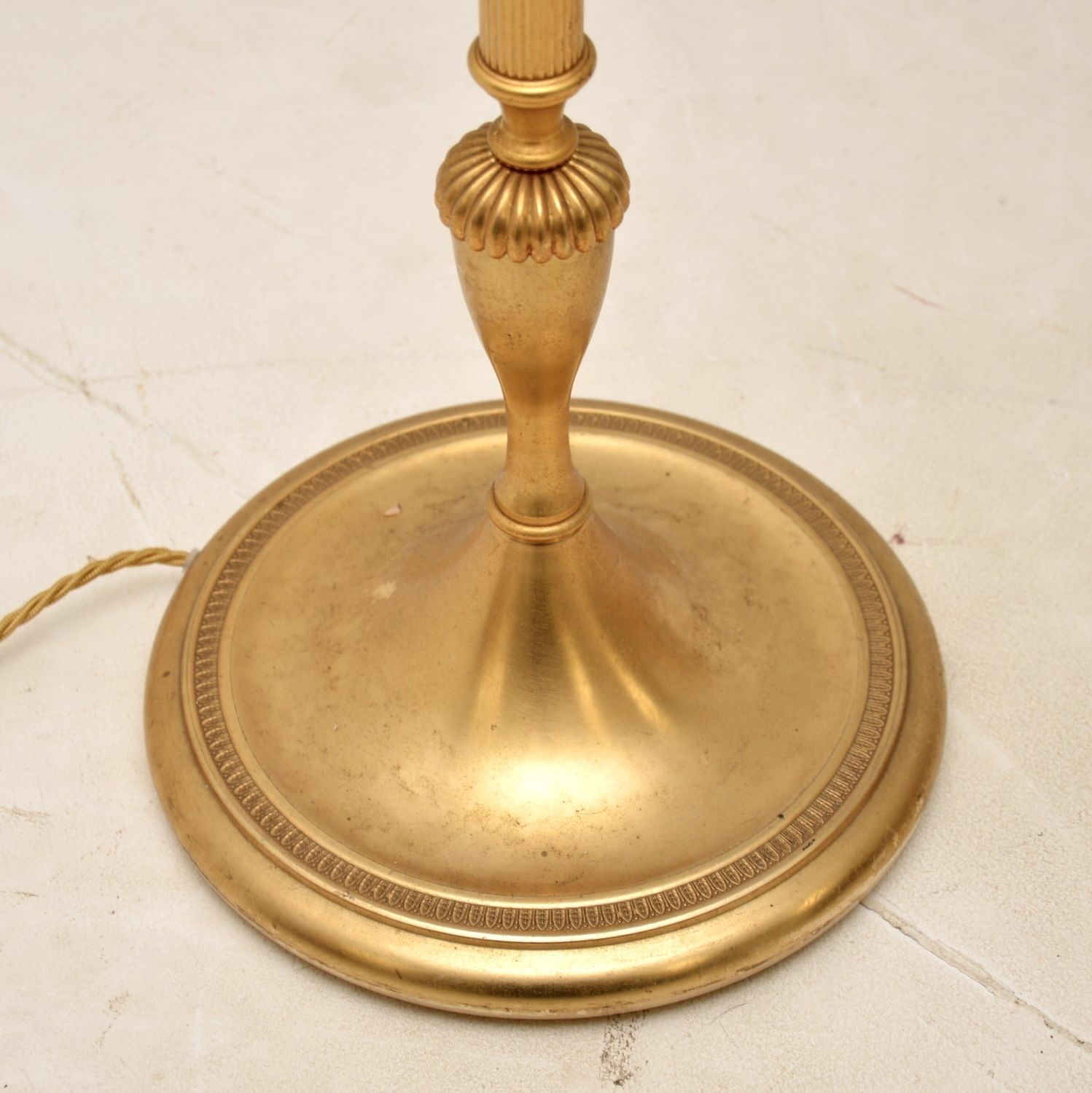 Vintage French Brass Floor Lamp photo vinterior