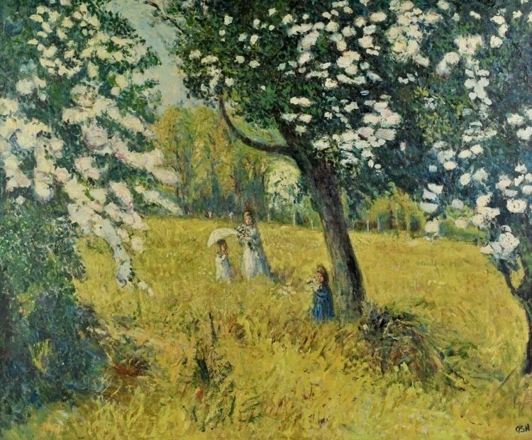 Girls In A Wooded Glade   John Ash Oil Painting (1926 1999) photo for sale