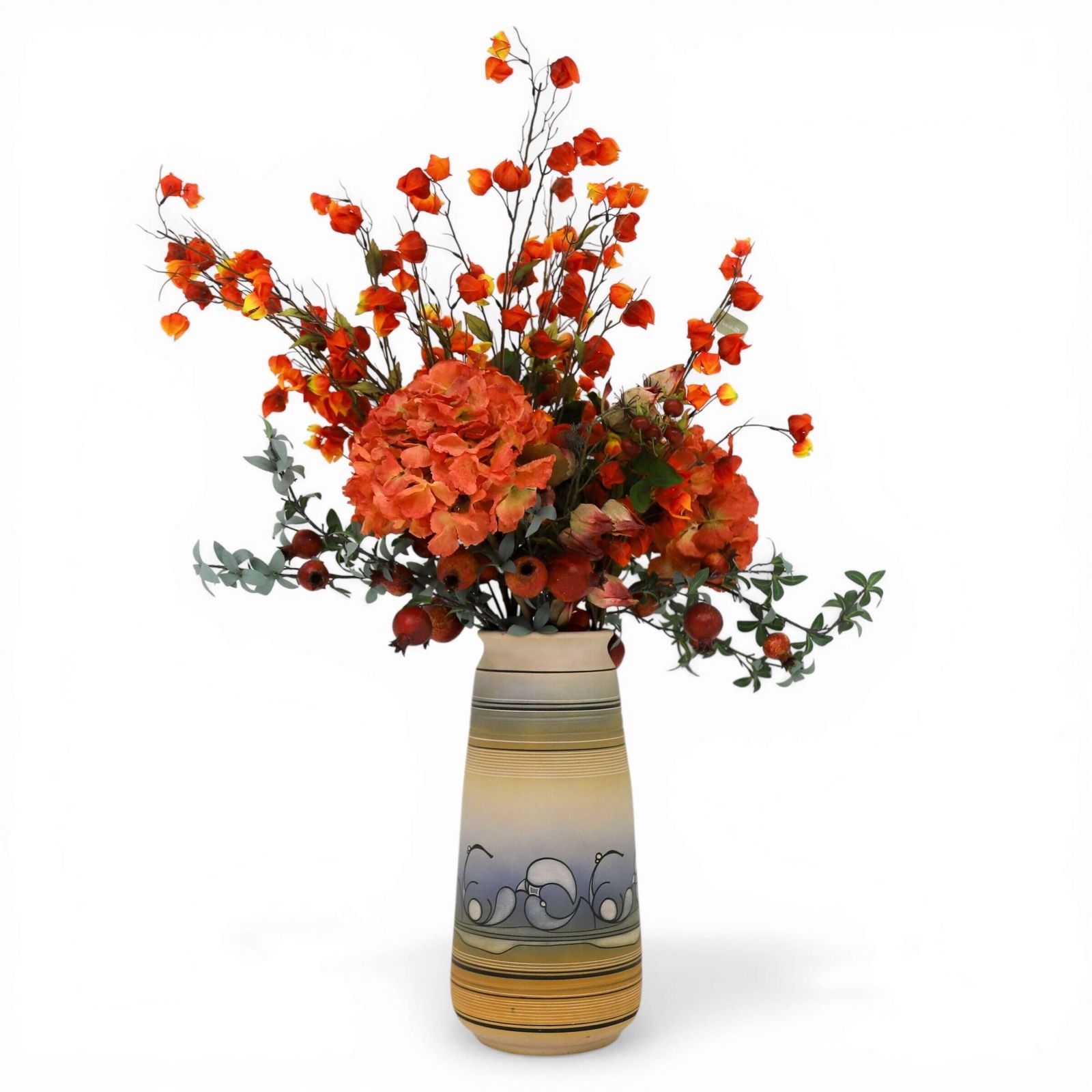Mid‑Century Sicilian Floor Standing Studio Pottery Vase, Signed Robert Gagliani