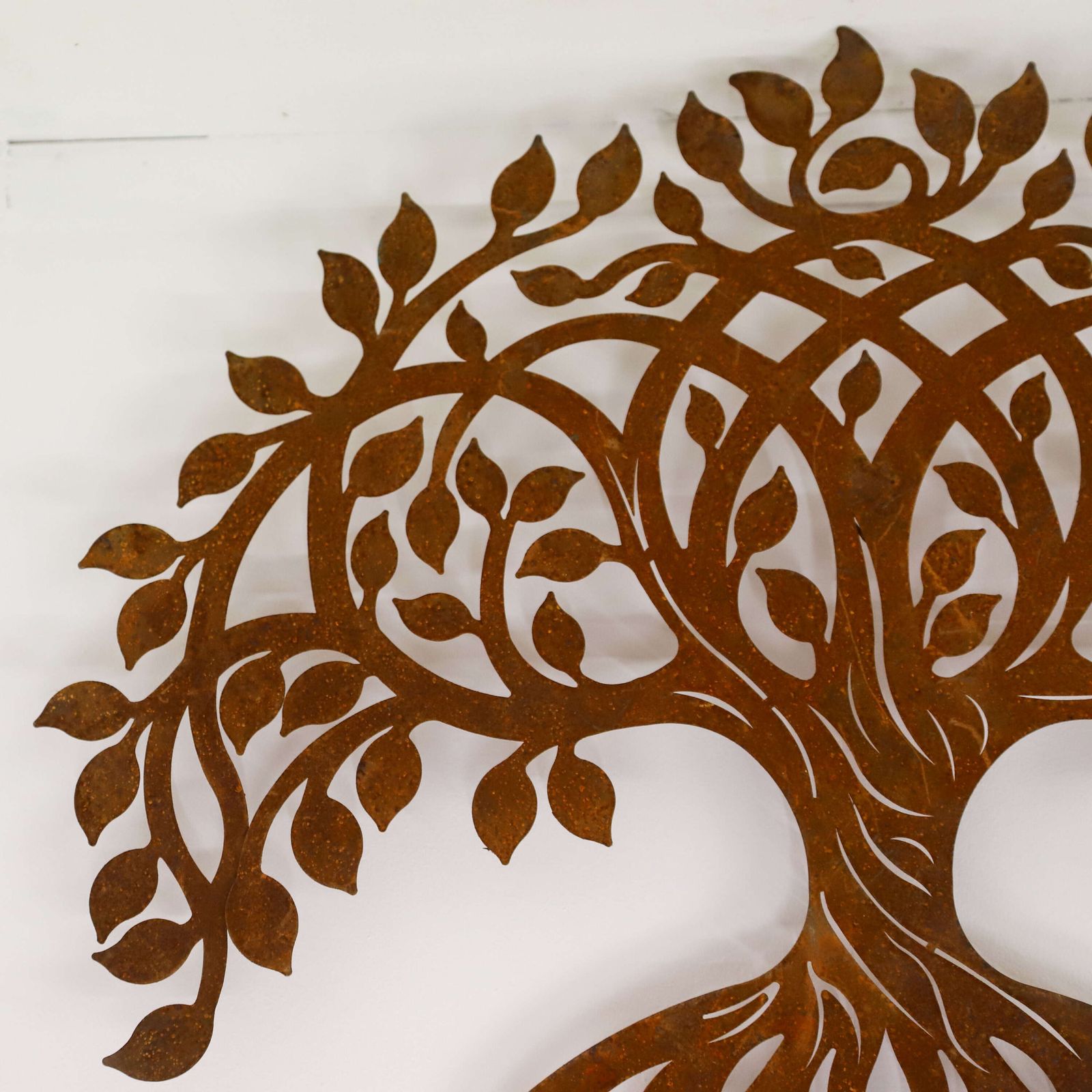 Pair Of 1970s Weathered Metal Tree Wall Hangings   English Decorative Art photo Art