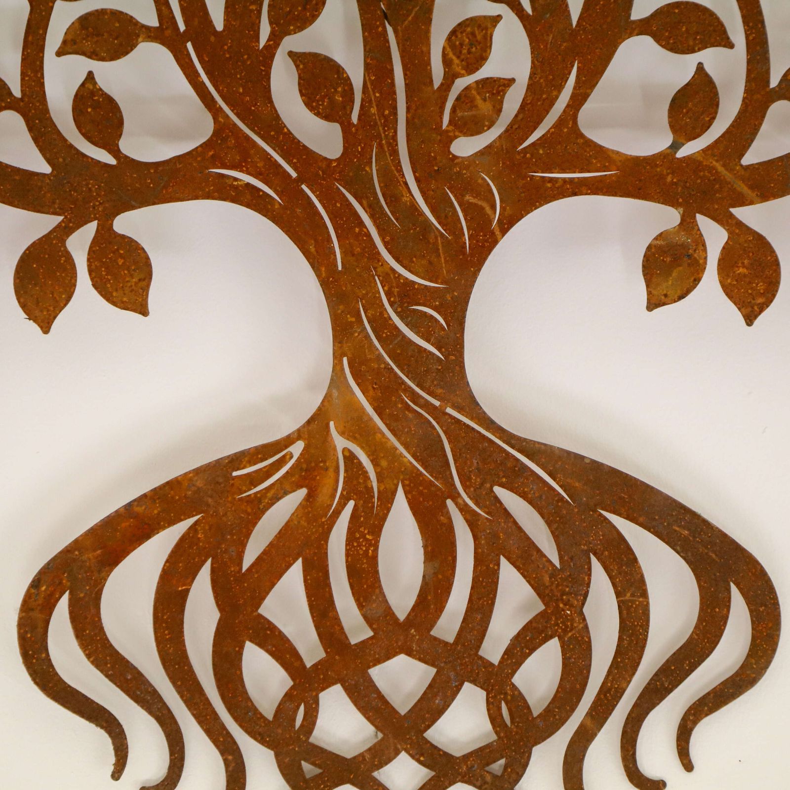 Pair Of 1970s Weathered Metal Tree Wall Hangings   English Decorative Art photo vinterior