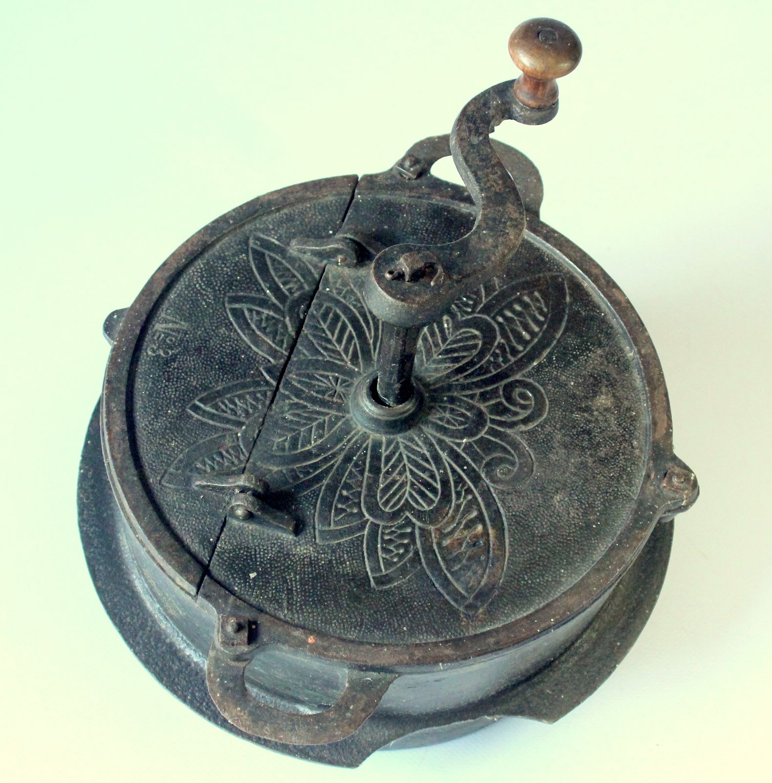 1920s Antique Coffee Roaster Made Of Cast Iron