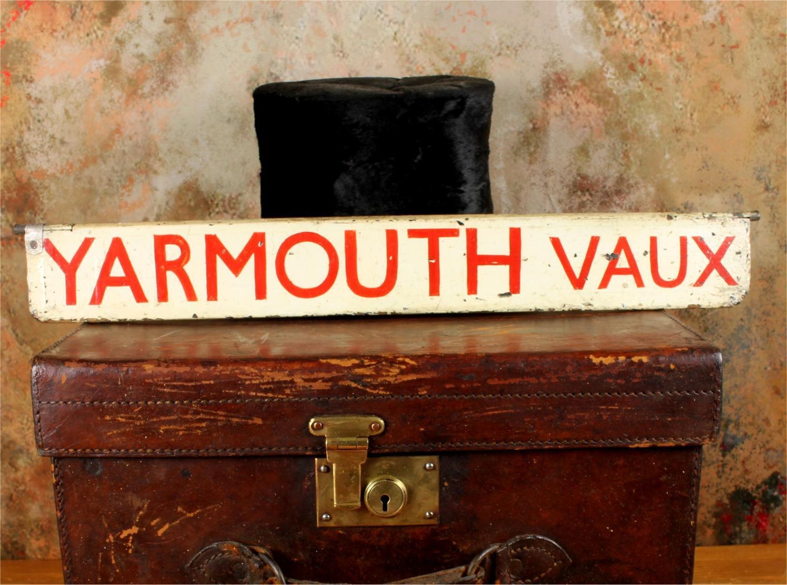 Antique Yarmouth Vauxhall Destination Sign. Train Station Sign C1930. photo Home Decor