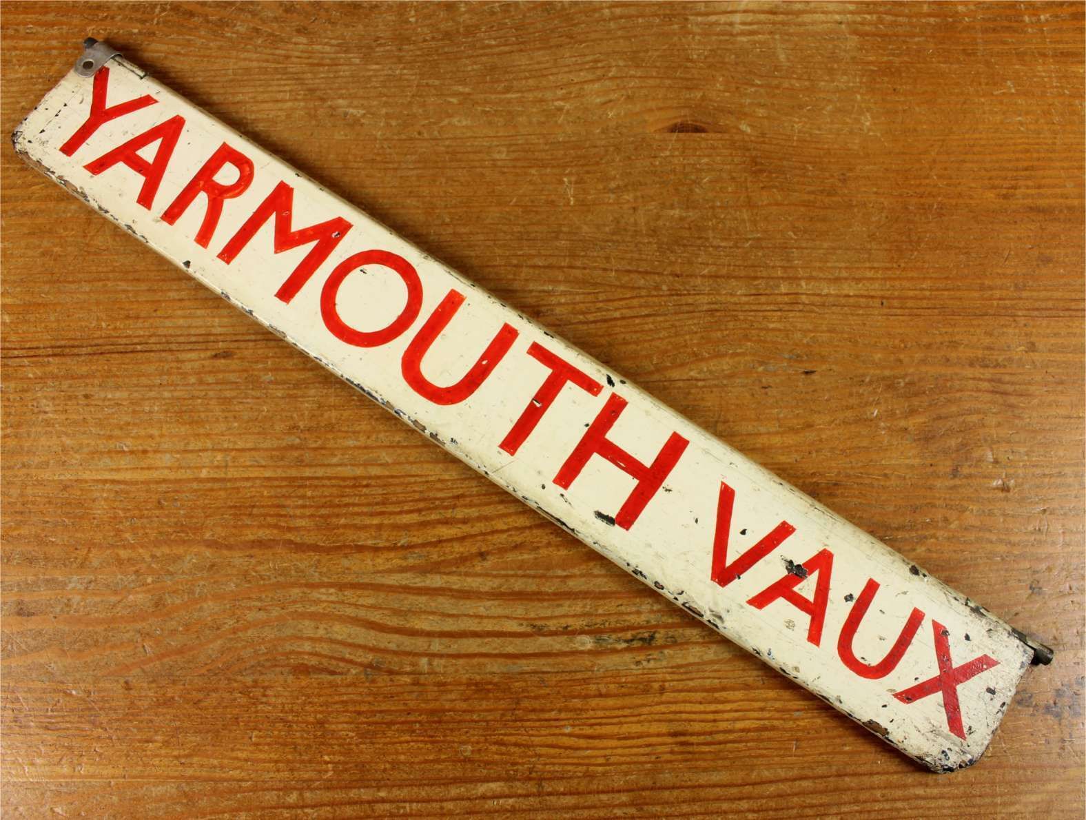 Antique Yarmouth Vauxhall Destination Sign. Train Station Sign C1930. photo vinterior