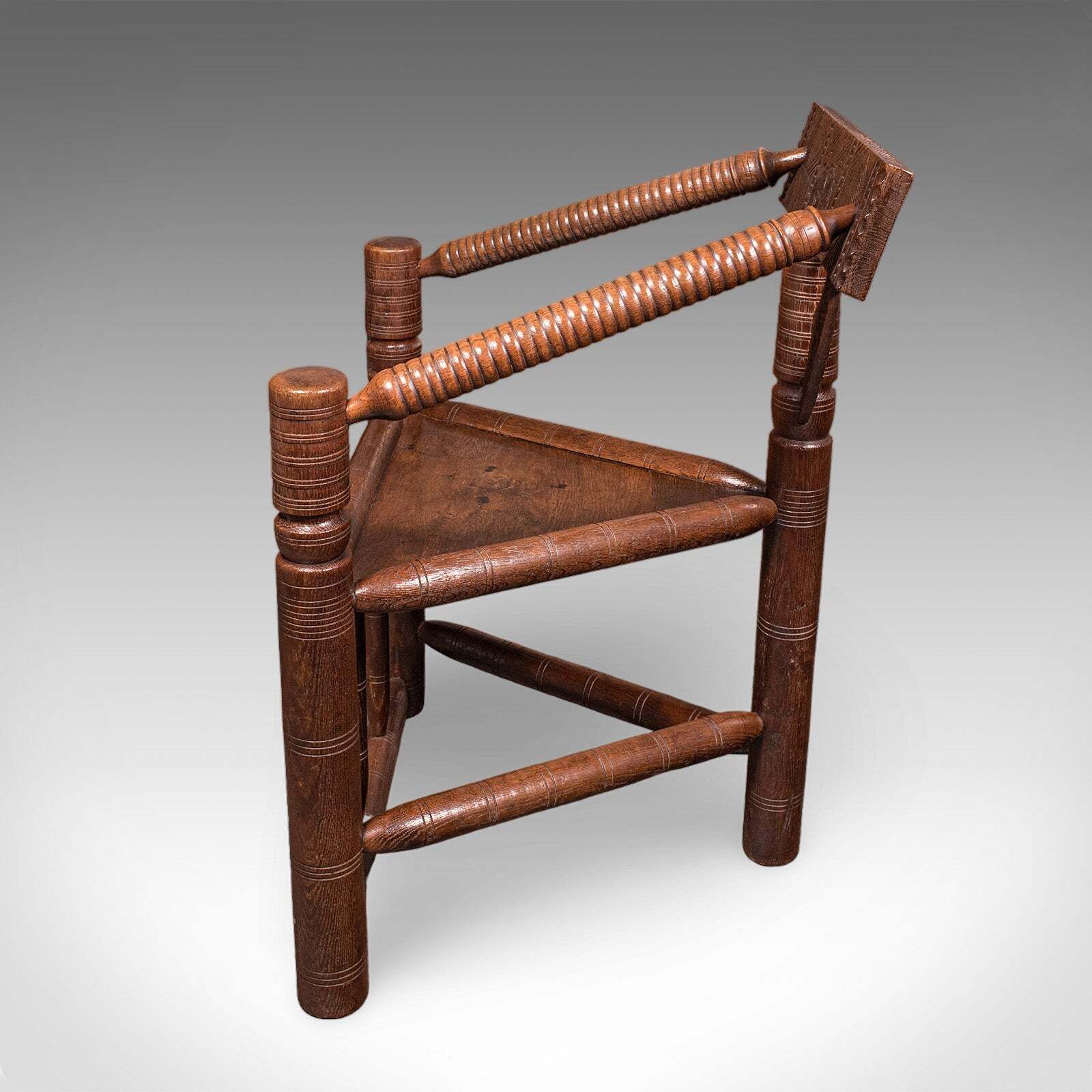 Antique Turner's Armchair, English, Old Saxon Chair, Oak, Elbow Seat, Victorian photo 986.0