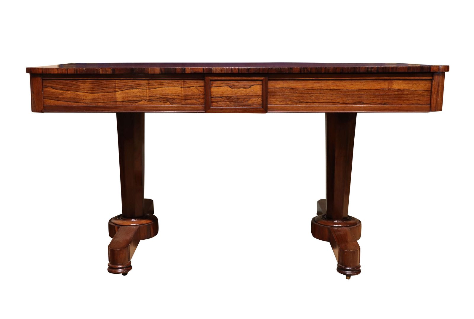 Fine William IV Figured Rosewood Writing Table / Library Desk C.1835 photo furniture