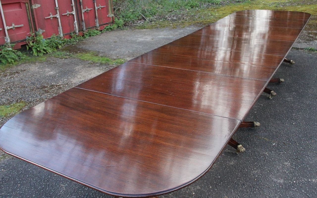 A Large Early 20th Century Mahogany Four Pedestal Dining Table photo buy
