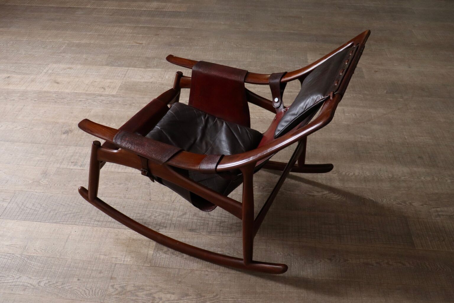 Liceu De Artes E Oficios Rocking Chair With Ottoman Brazil 1960s photo vintage