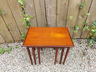 Mcm Nest Of Tables Curved Edge Rosewood Danish photo for sale