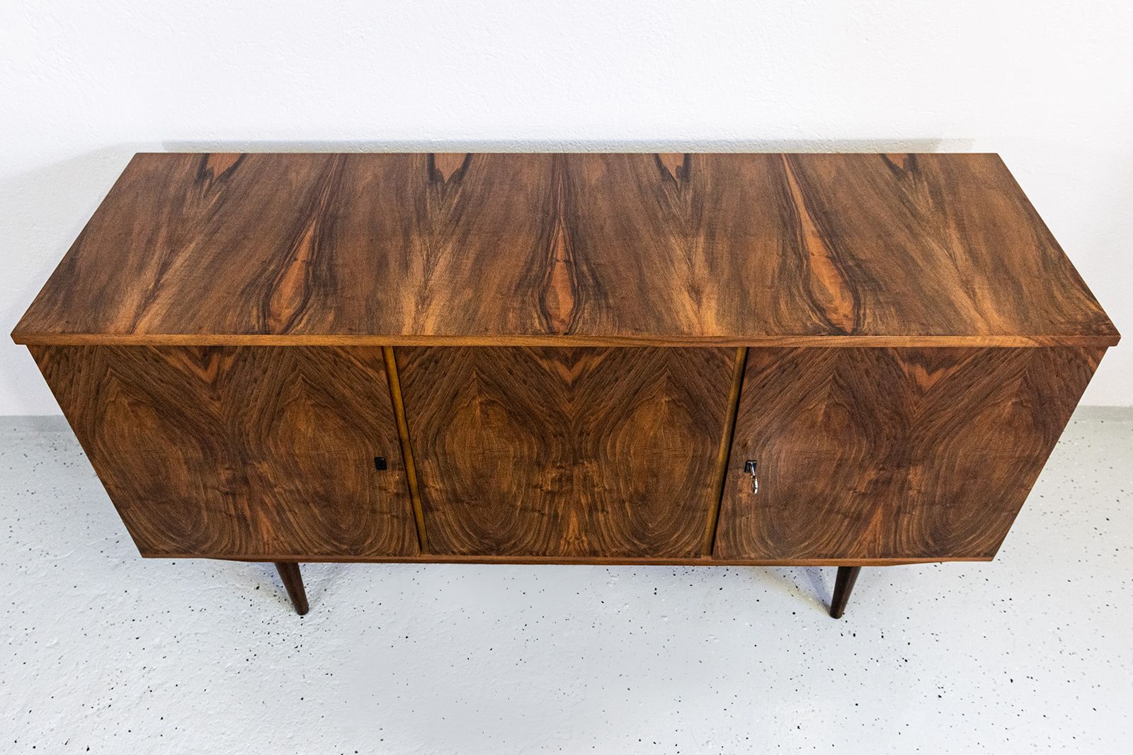 Vintage Walnut Sideboard By Lfm, Poland, 1970s photo vinterior