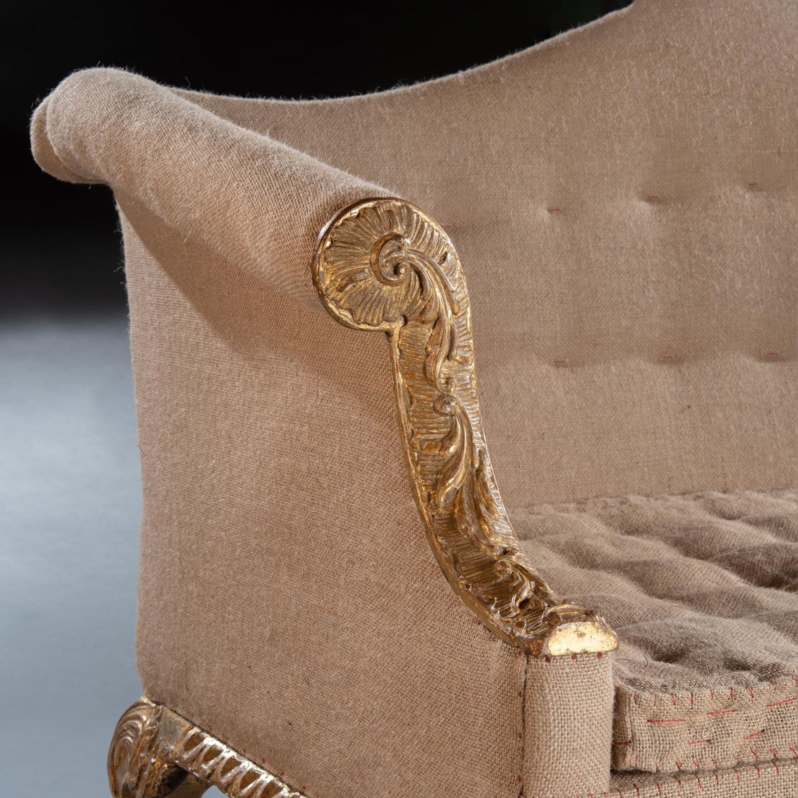 George II Giltwood Sofa On Lion Mask Hairy Paw Feet Possibly By Giles Grendey photo vinterior