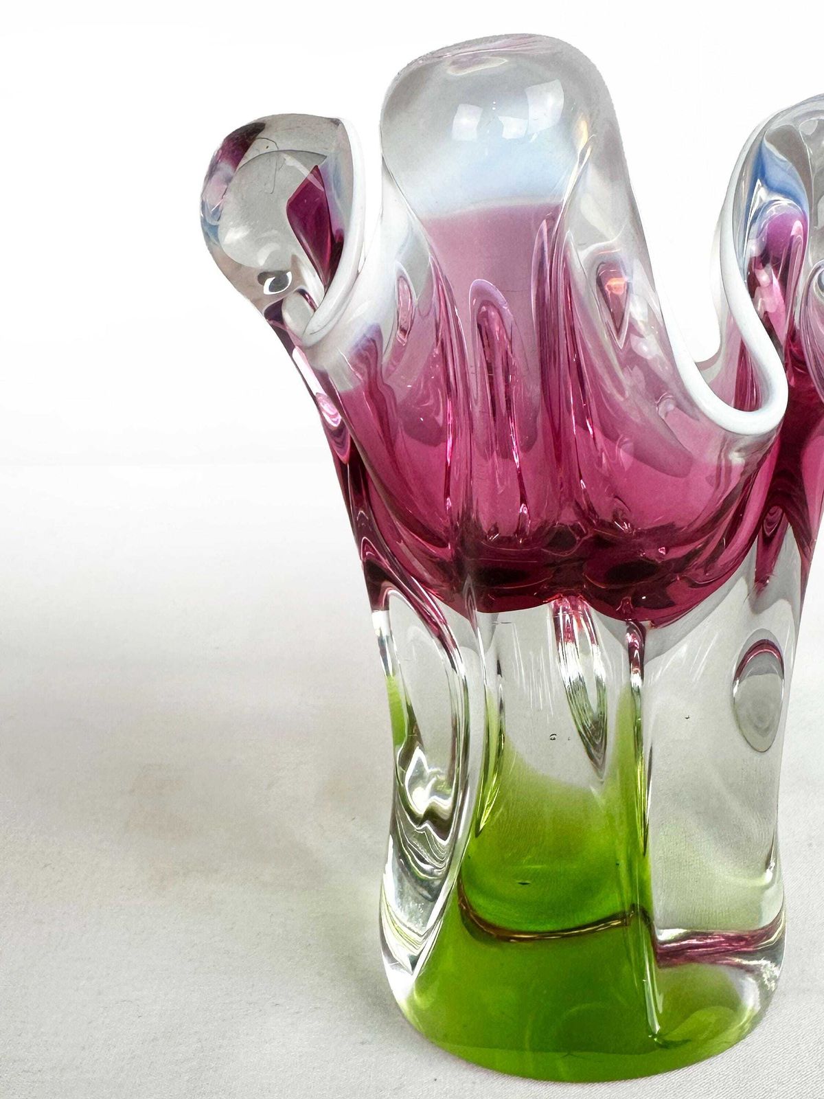 Josef Hospodka   Chřibská (Borske Sklo)   Mid Century Art Glass Vase Czech Republic 1960 1969 photo 105.0