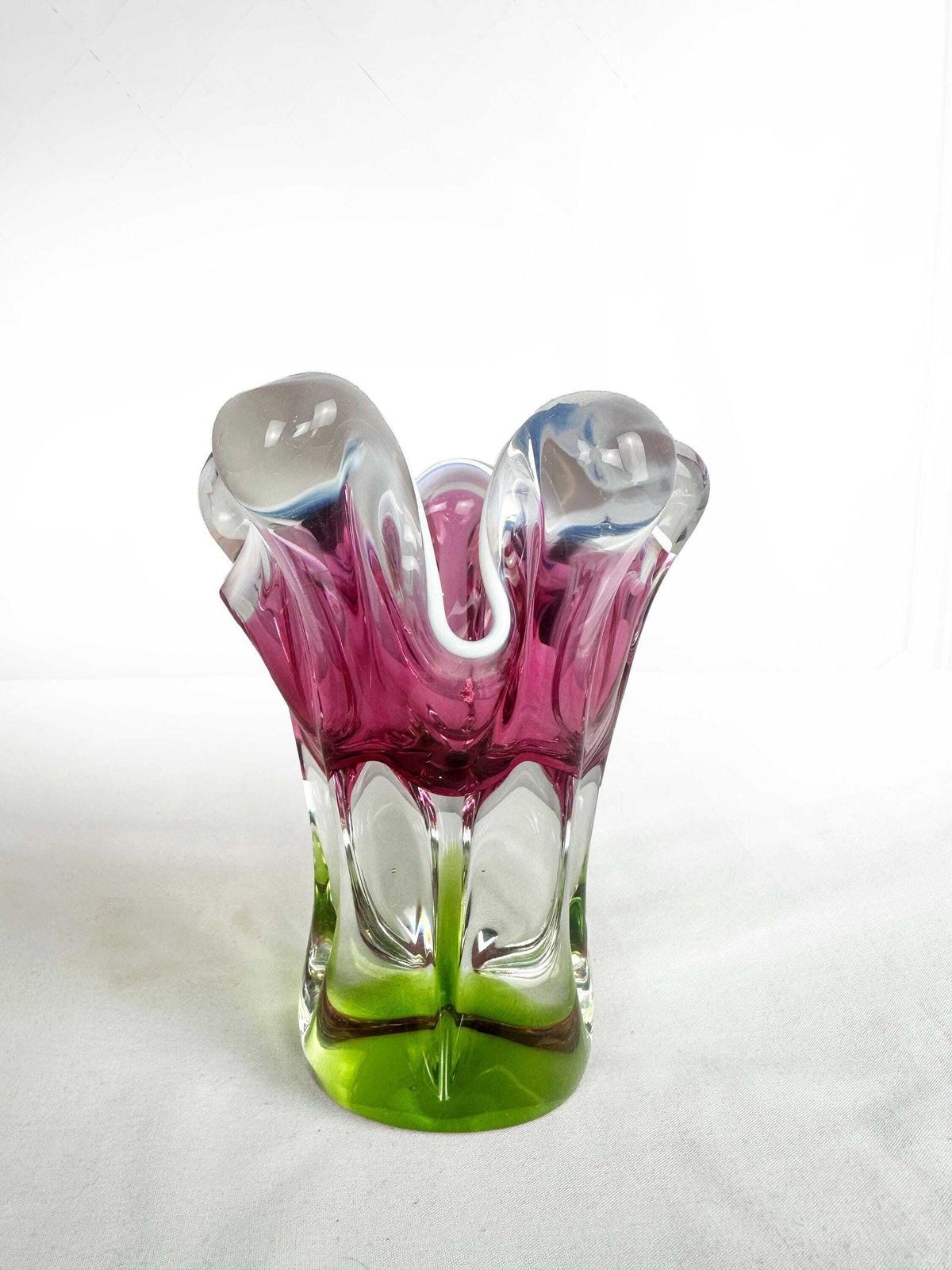 Josef Hospodka   Chřibská (Borske Sklo)   Mid Century Art Glass Vase Czech Republic 1960 1969 photo vinterior