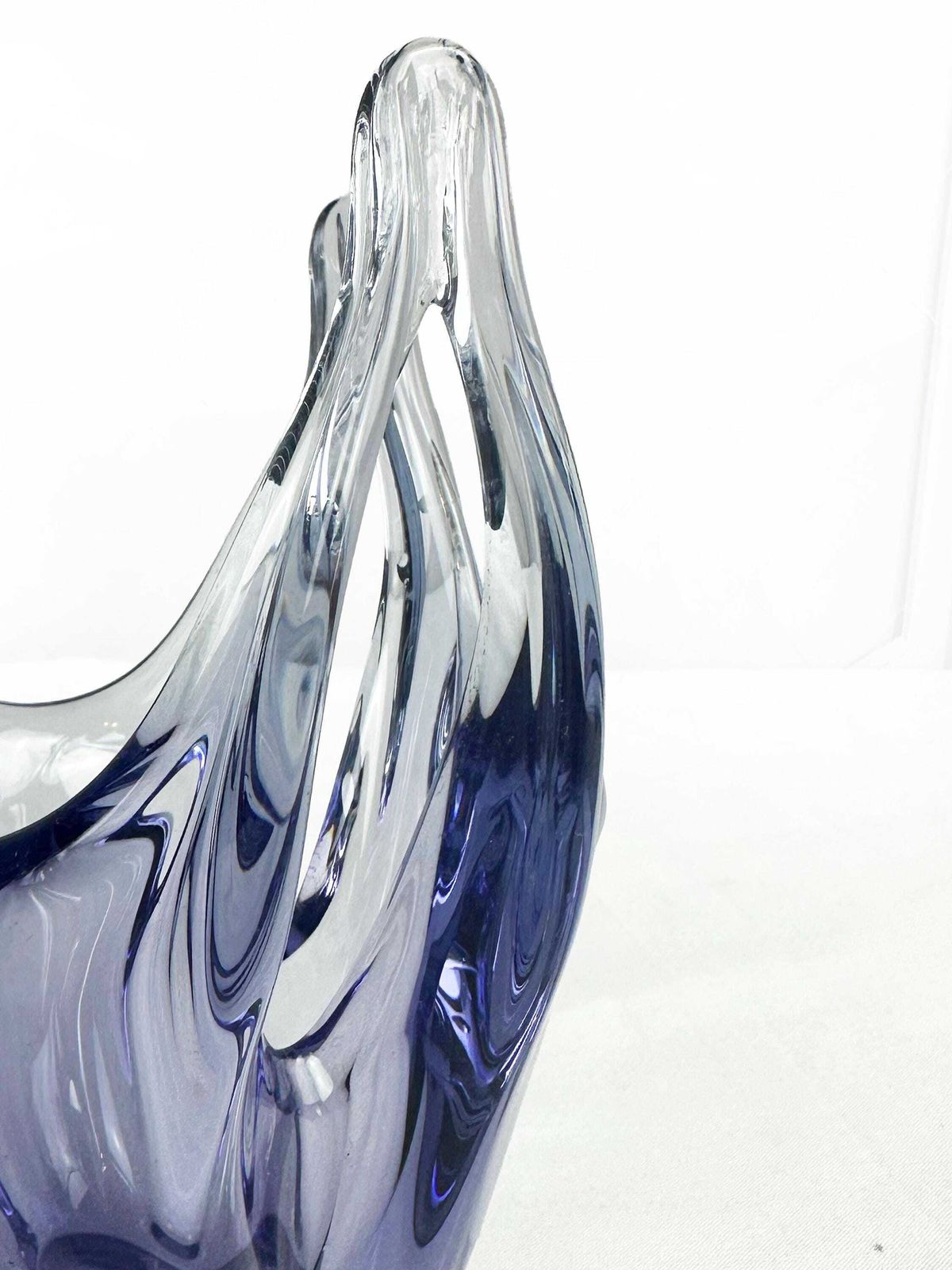 Mid Century Lilac Art Glass Vase/Bowl 1960 photo for sale