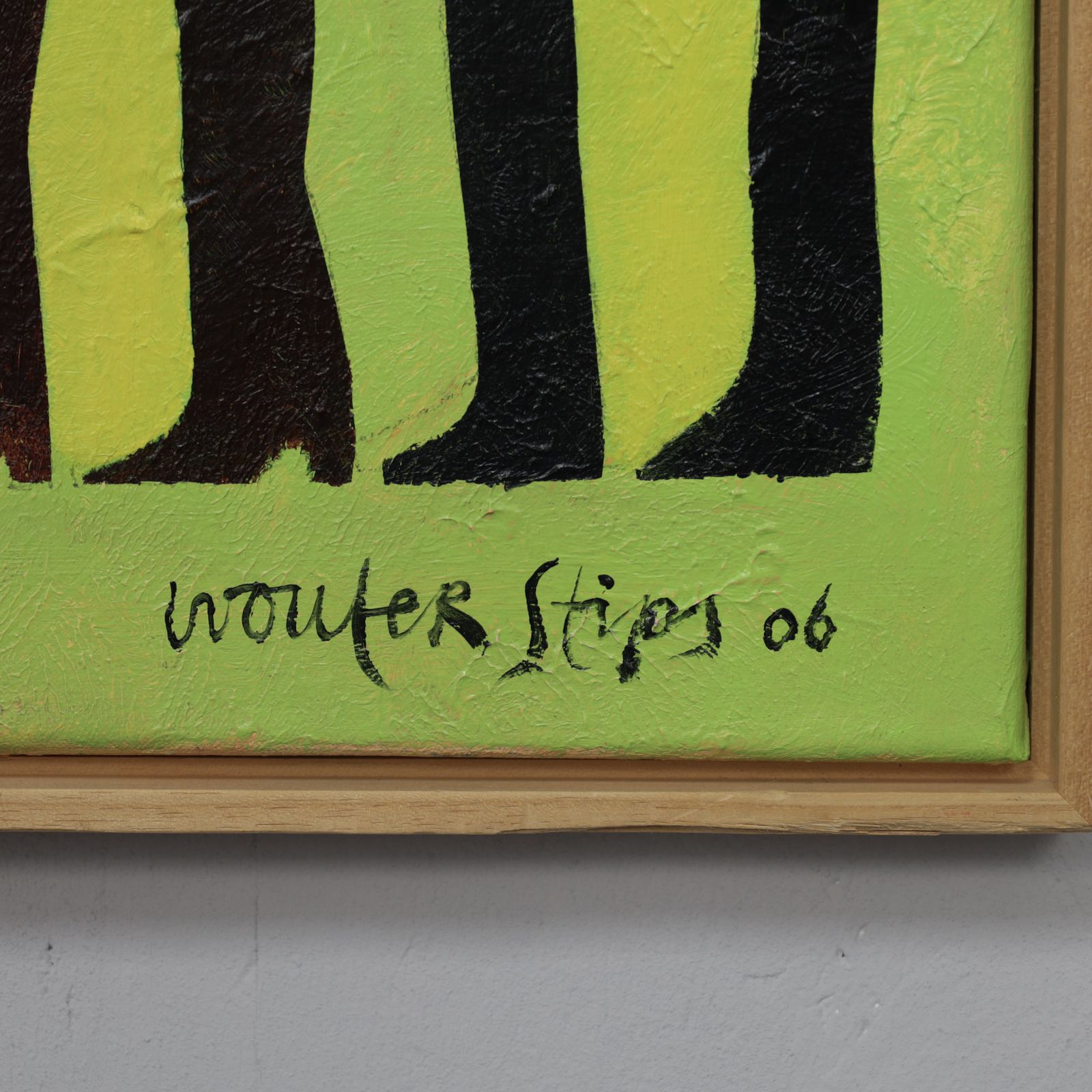 Poetic Family Scene With Horse Painting By Wouter Stips, Netherlands, 2006 photo vintage