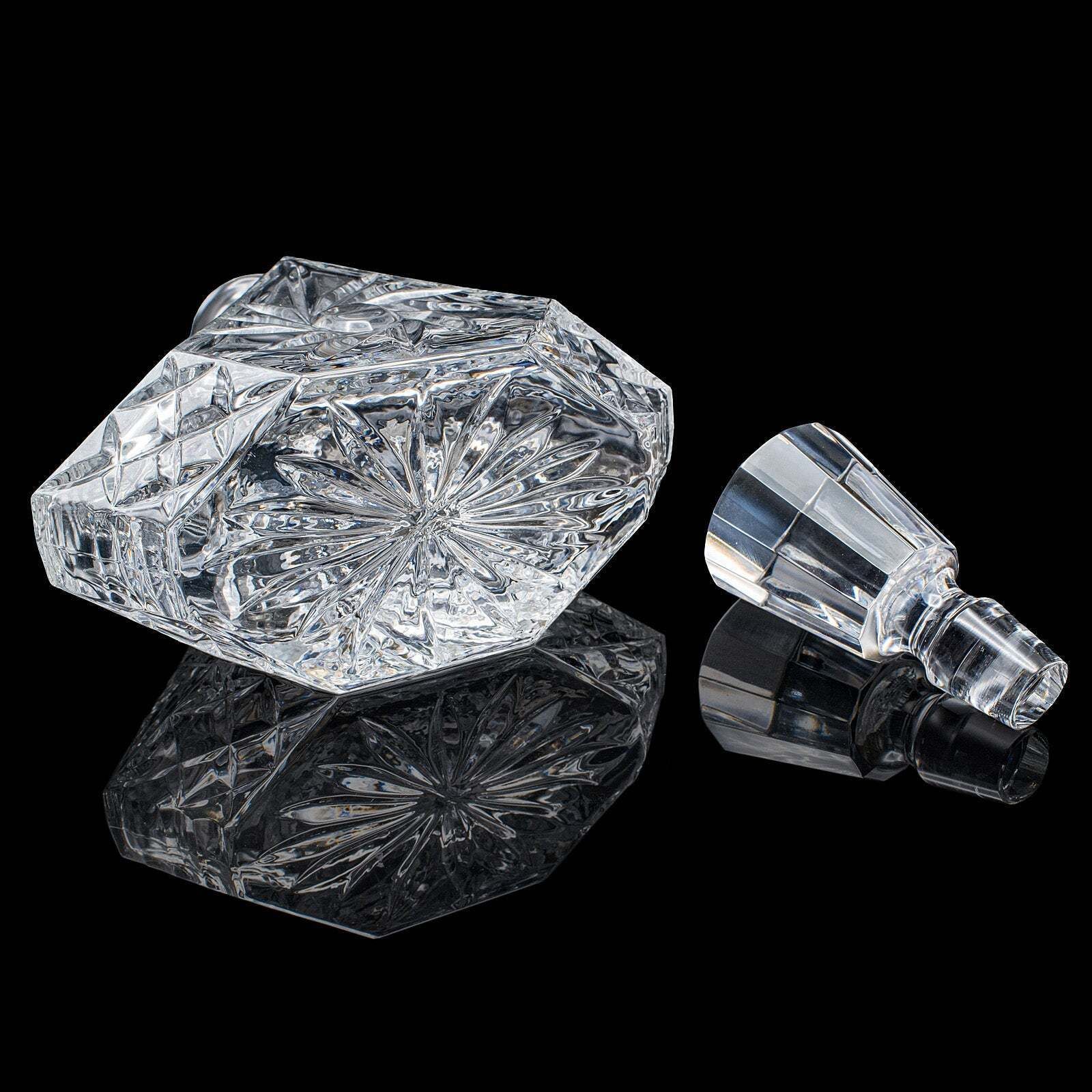 photo furniture Vintage Liqueur Decanter, English, Crystal Glass, Spirit Bottle, Barware, C.1970