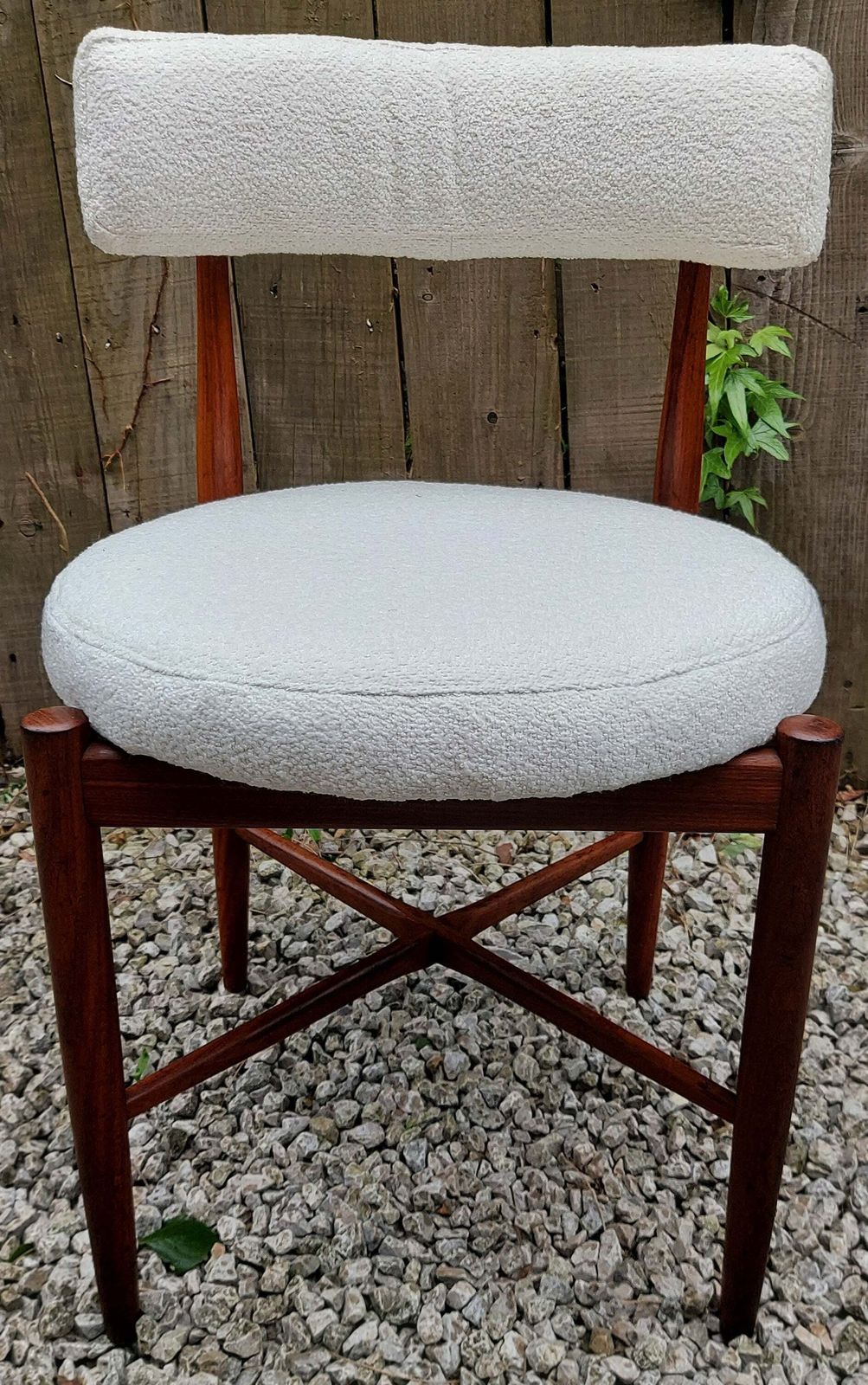Mcm 4 G Plan Fresco Dining Chairs Ivory Boucle C photo for sale