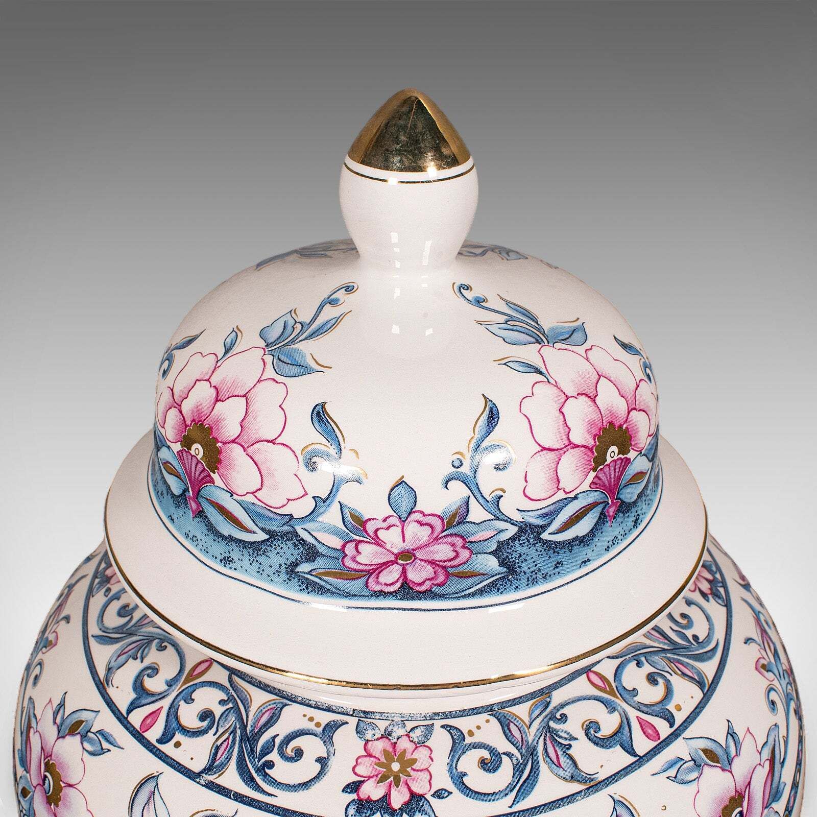Pair Of Large Vintage Display Vases, Italian, Ceramic, Baluster Urn, Circa 1980 photo vintage