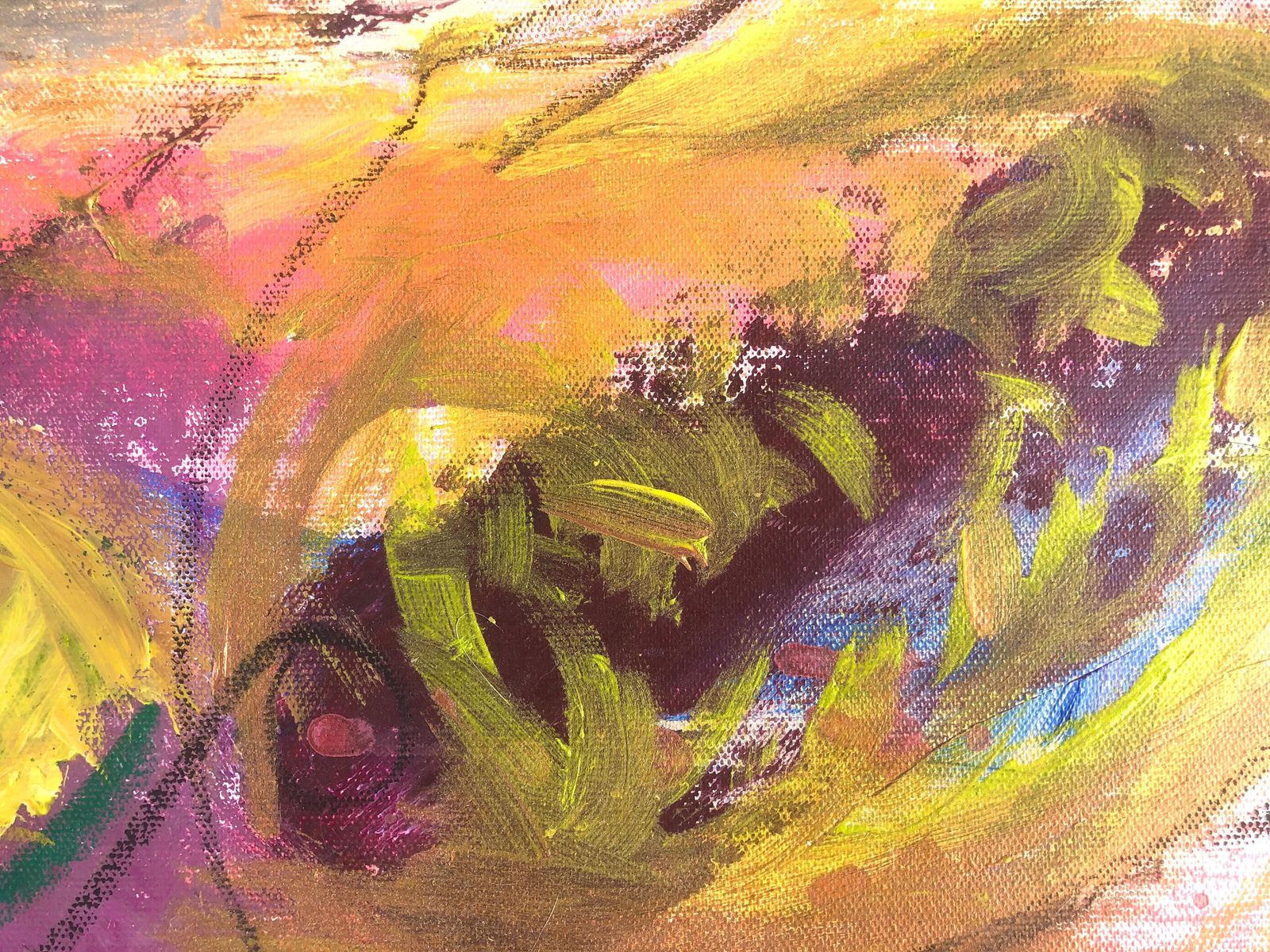 Nerea Caos Contemporary Neo Expressionist Still Life Painting Mediterranean Color Abstract 2022 photo furniture