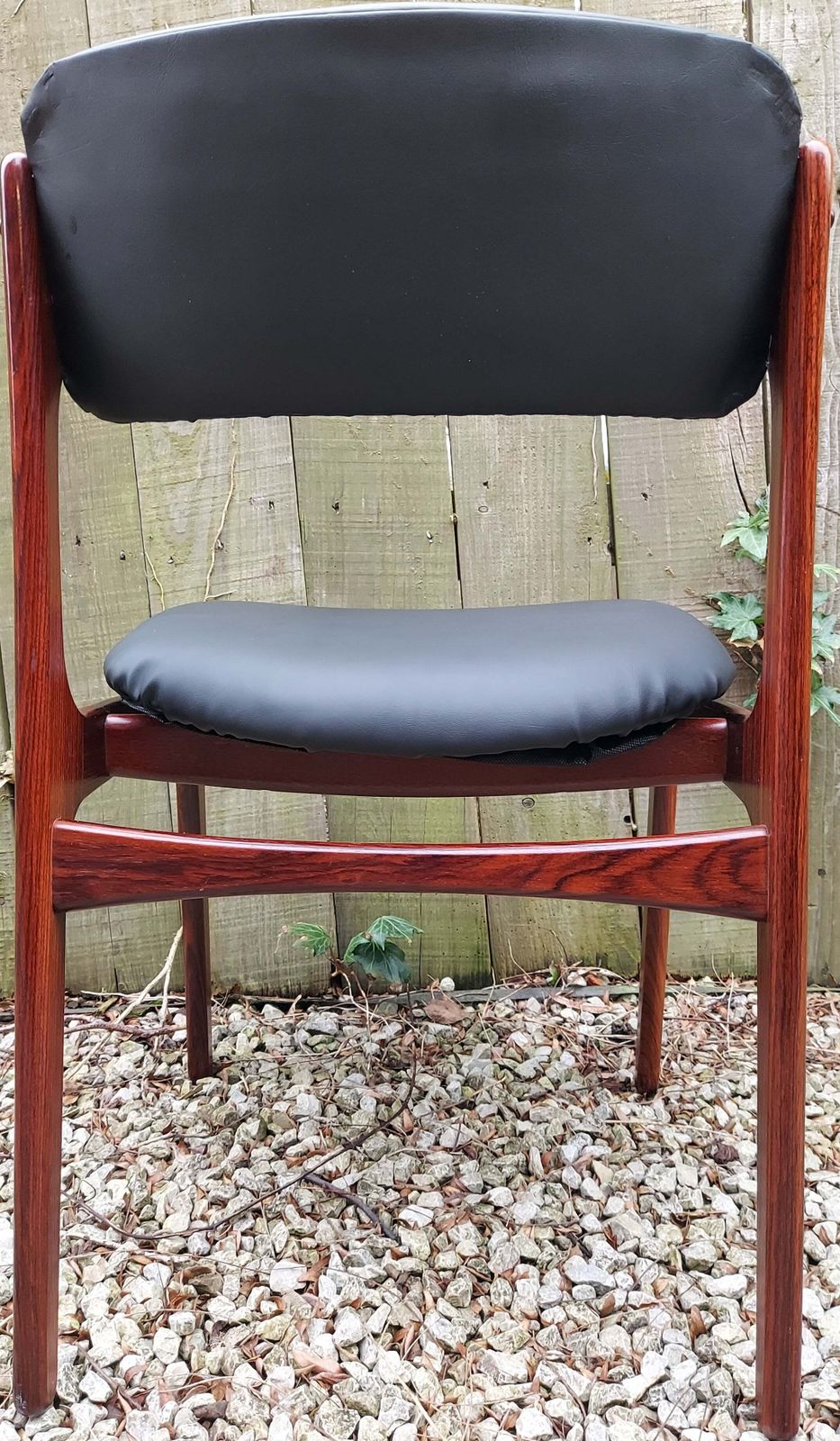 650.0 Mcm 2 Rosewood O.D. Mobler A/S Chairs Black Vinyl photo