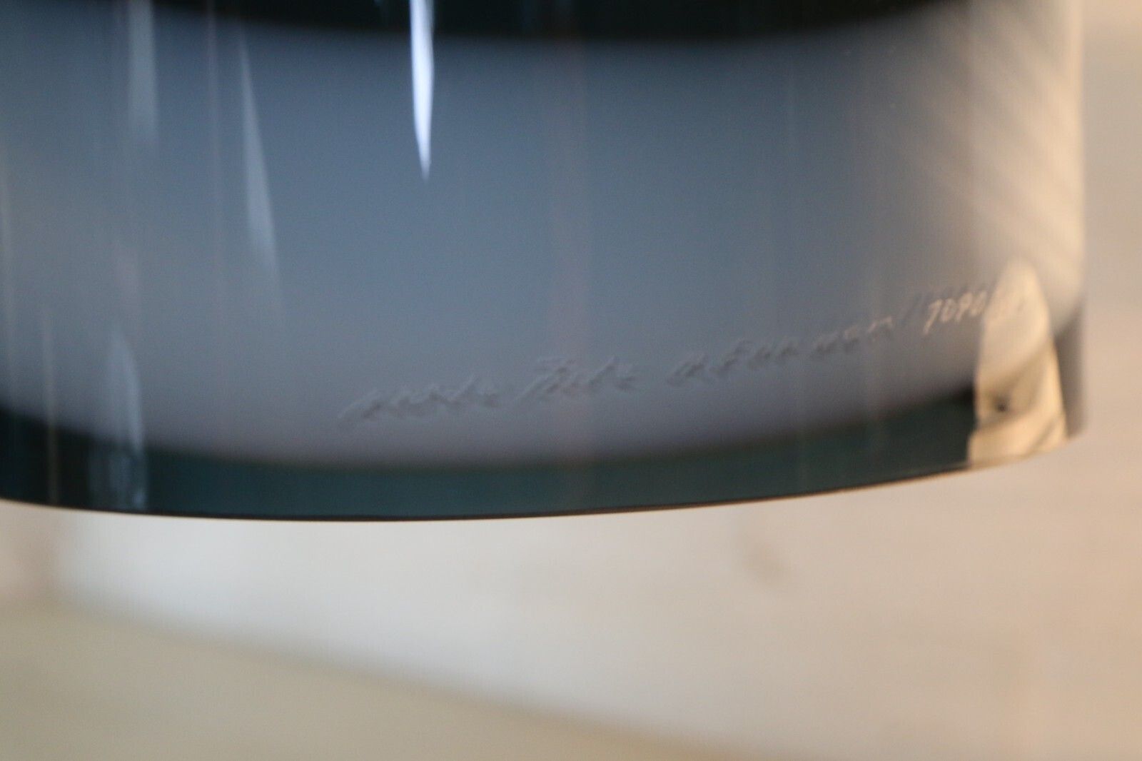 photo for sale Table Lamp A Kosta Boda "Power" Glass Black & White Lamp Anna Ehrner Signed Vgc