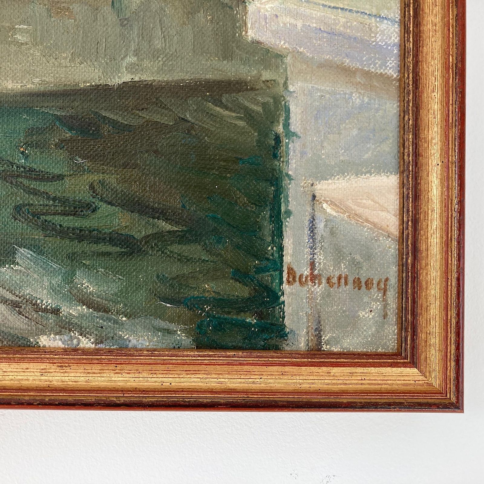 Paris   An Original Vintage Painting Of Paris Circa 1950   Framed Oil On Canvas photo vintage
